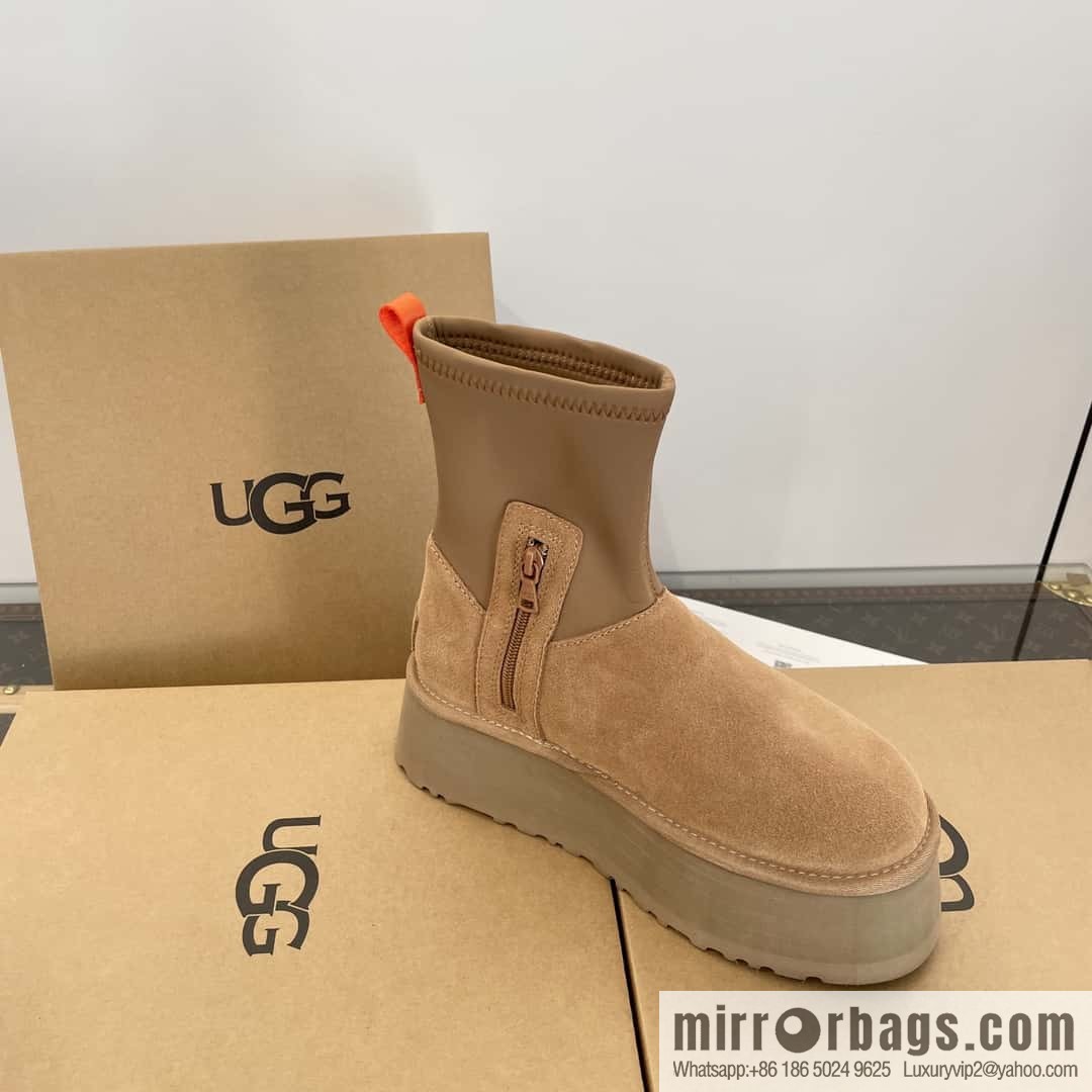 UGG Autumn and winter thick-soled fluffy pencil deep boots