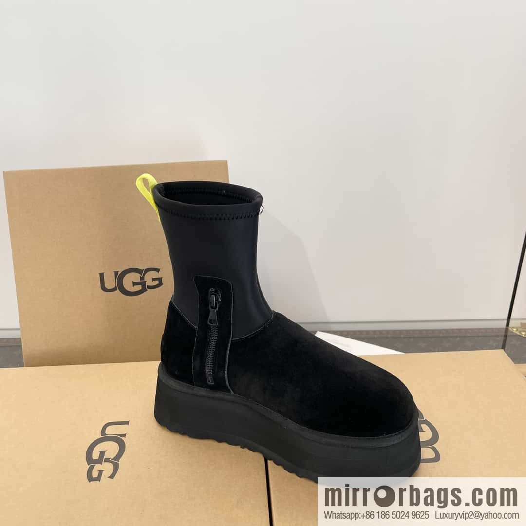 UGG Autumn and winter thick-soled fluffy pencil deep boots