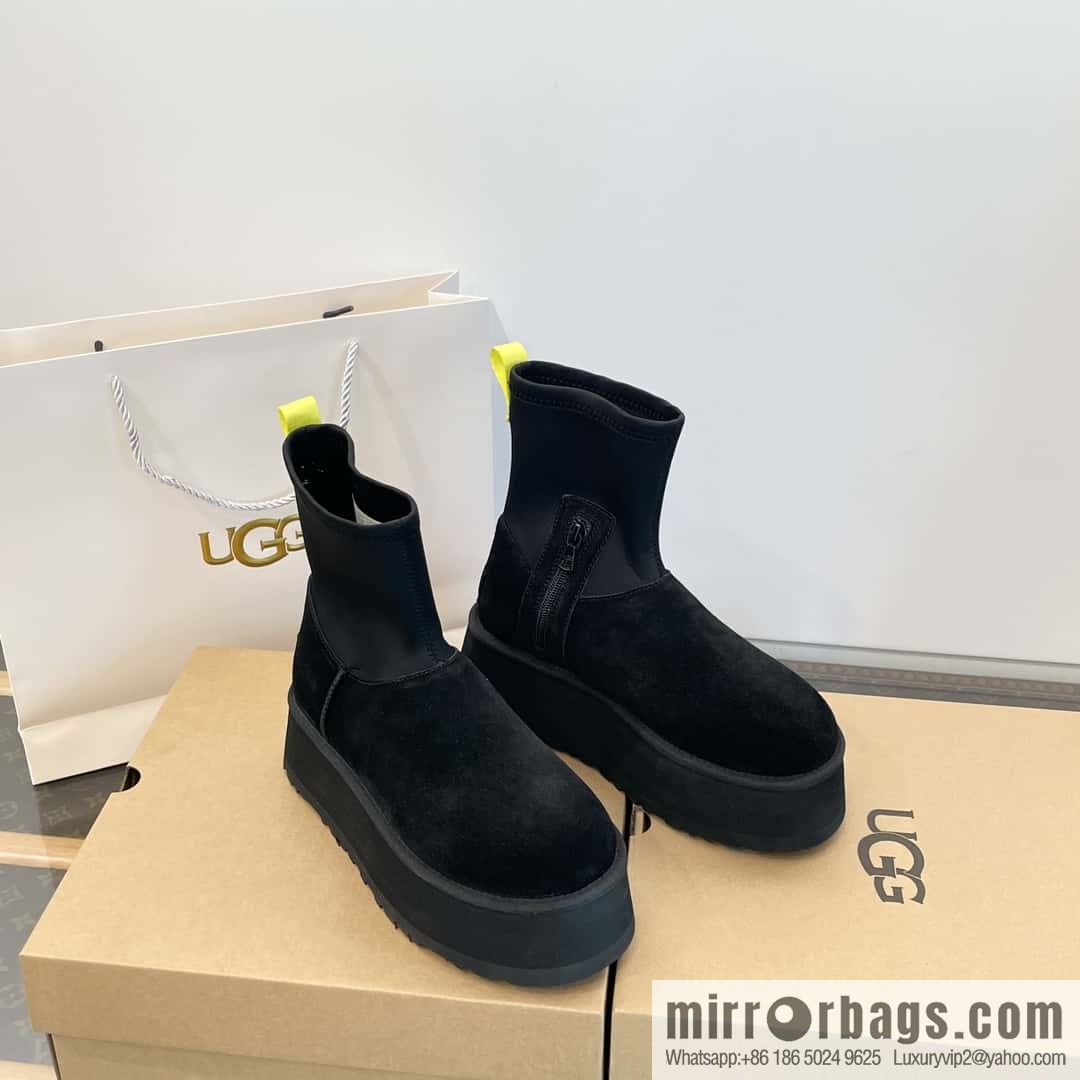 UGG Autumn and winter thick-soled fluffy pencil deep boots