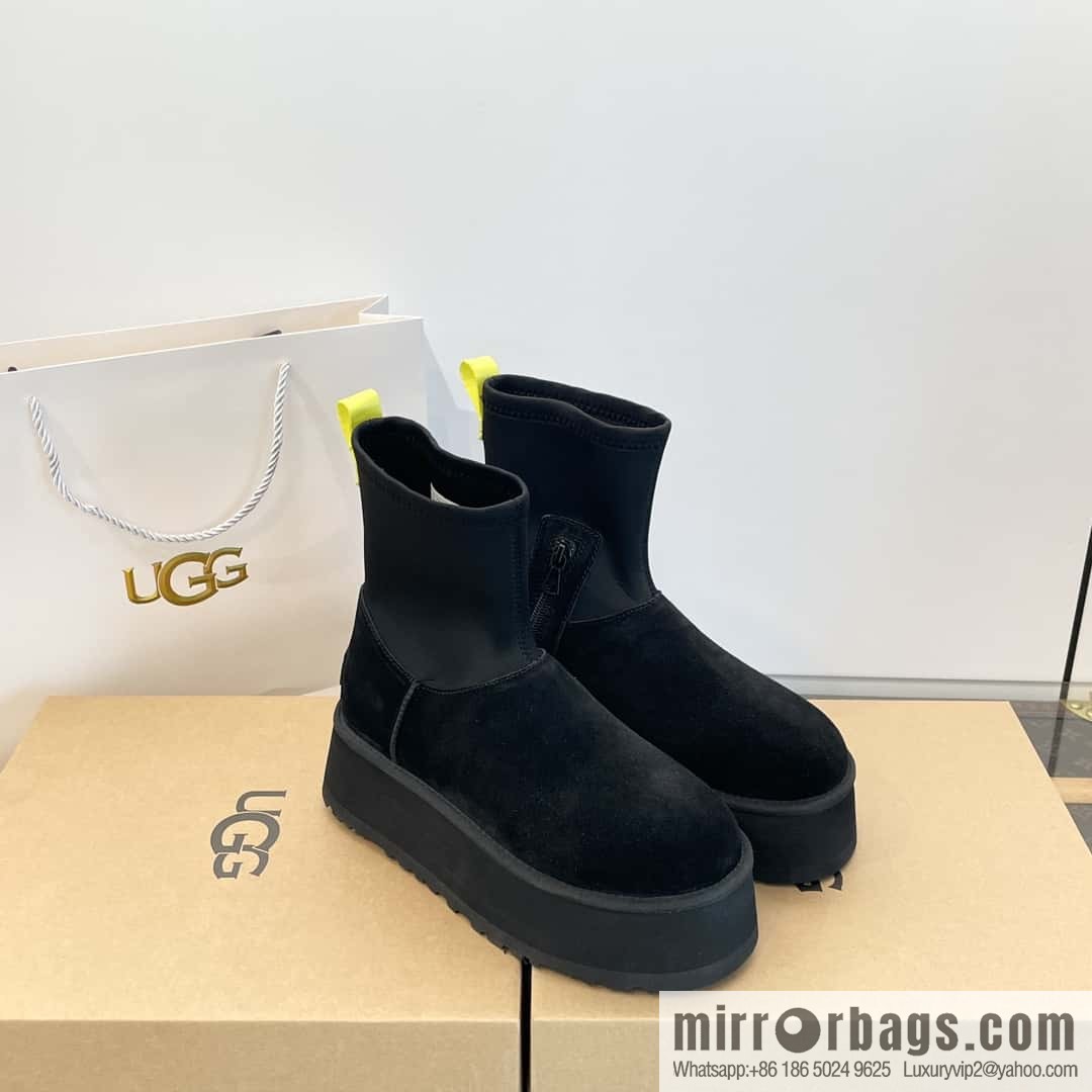 UGG Autumn and winter thick-soled fluffy pencil deep boots