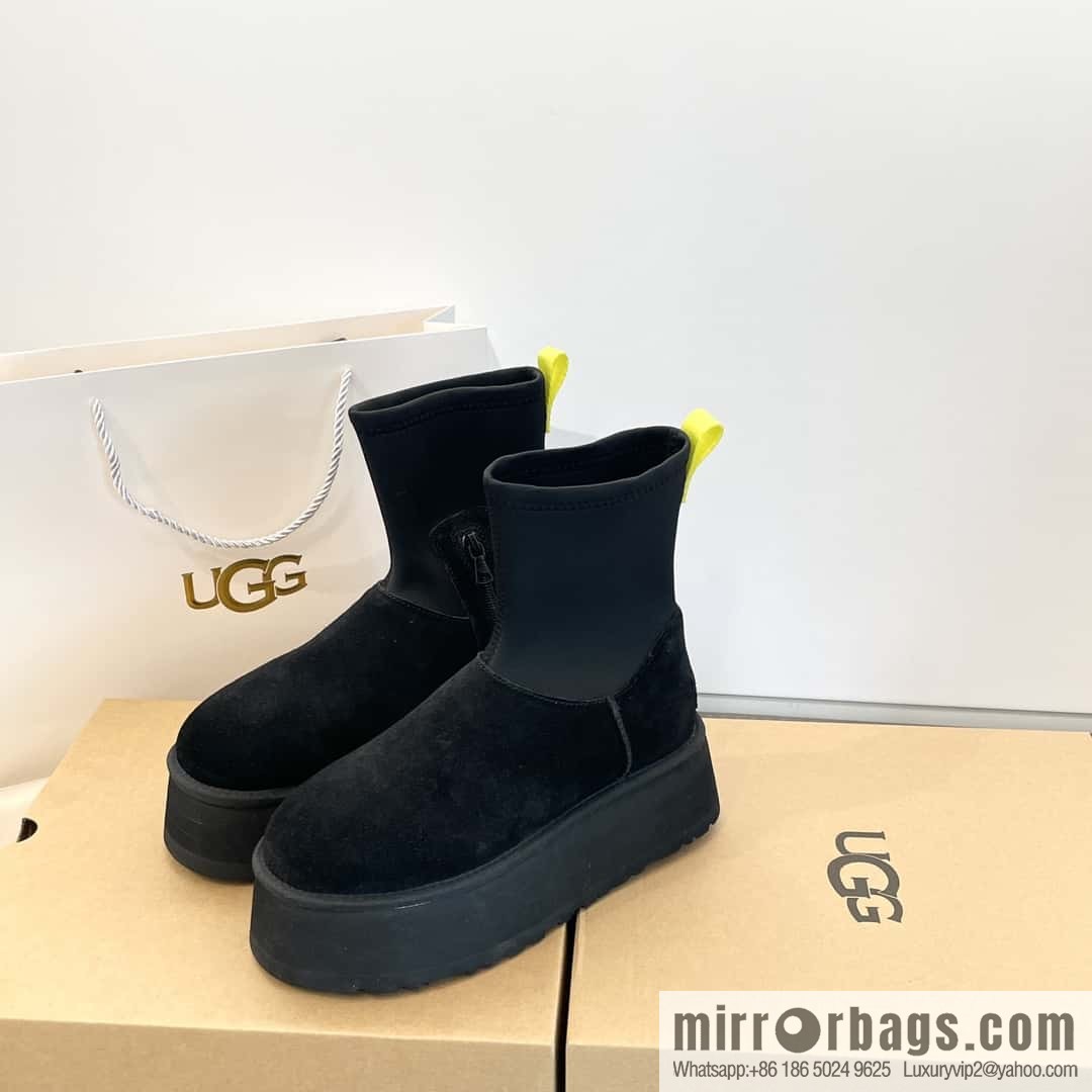 UGG Autumn and winter thick-soled fluffy pencil deep boots