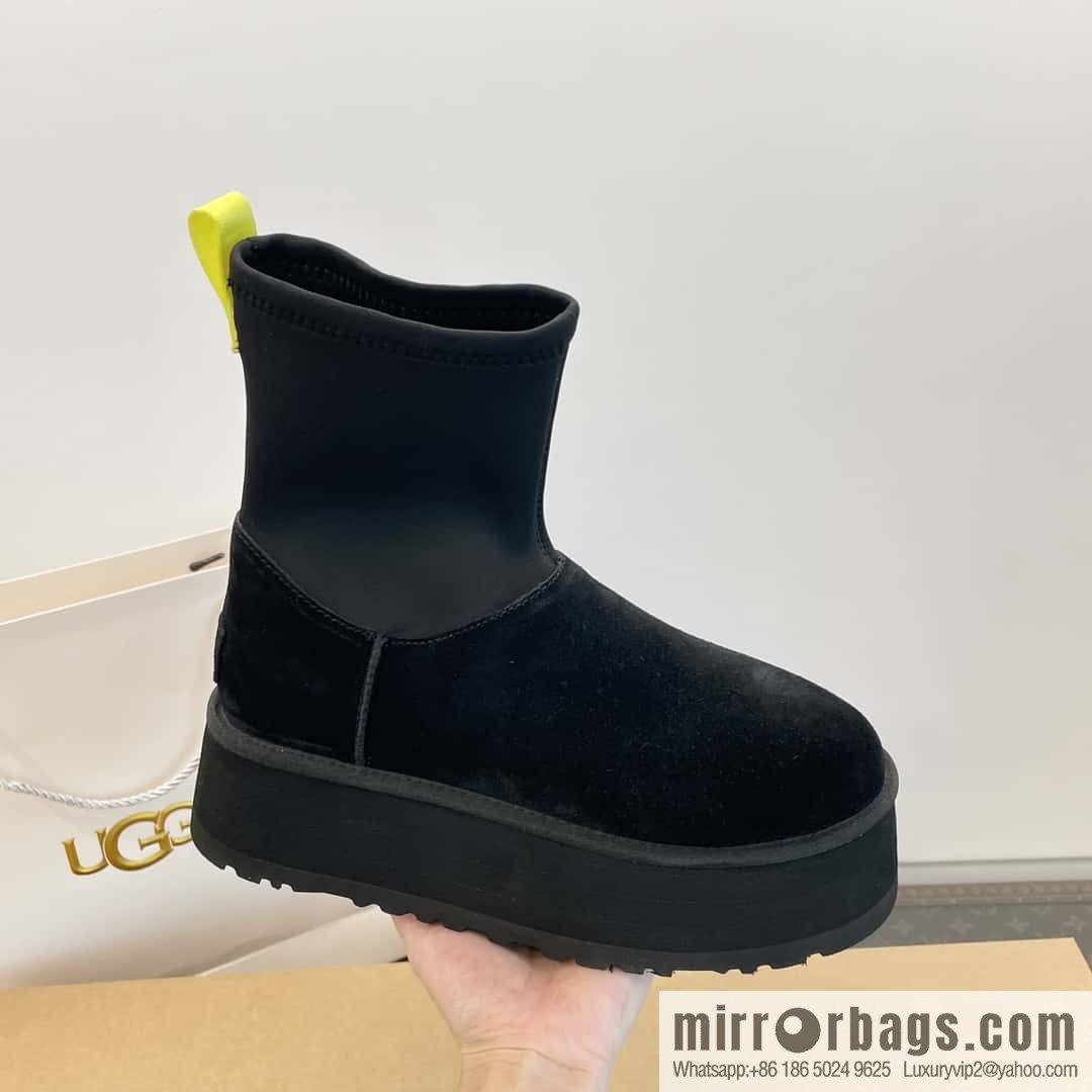 UGG Autumn and winter thick-soled fluffy pencil deep boots