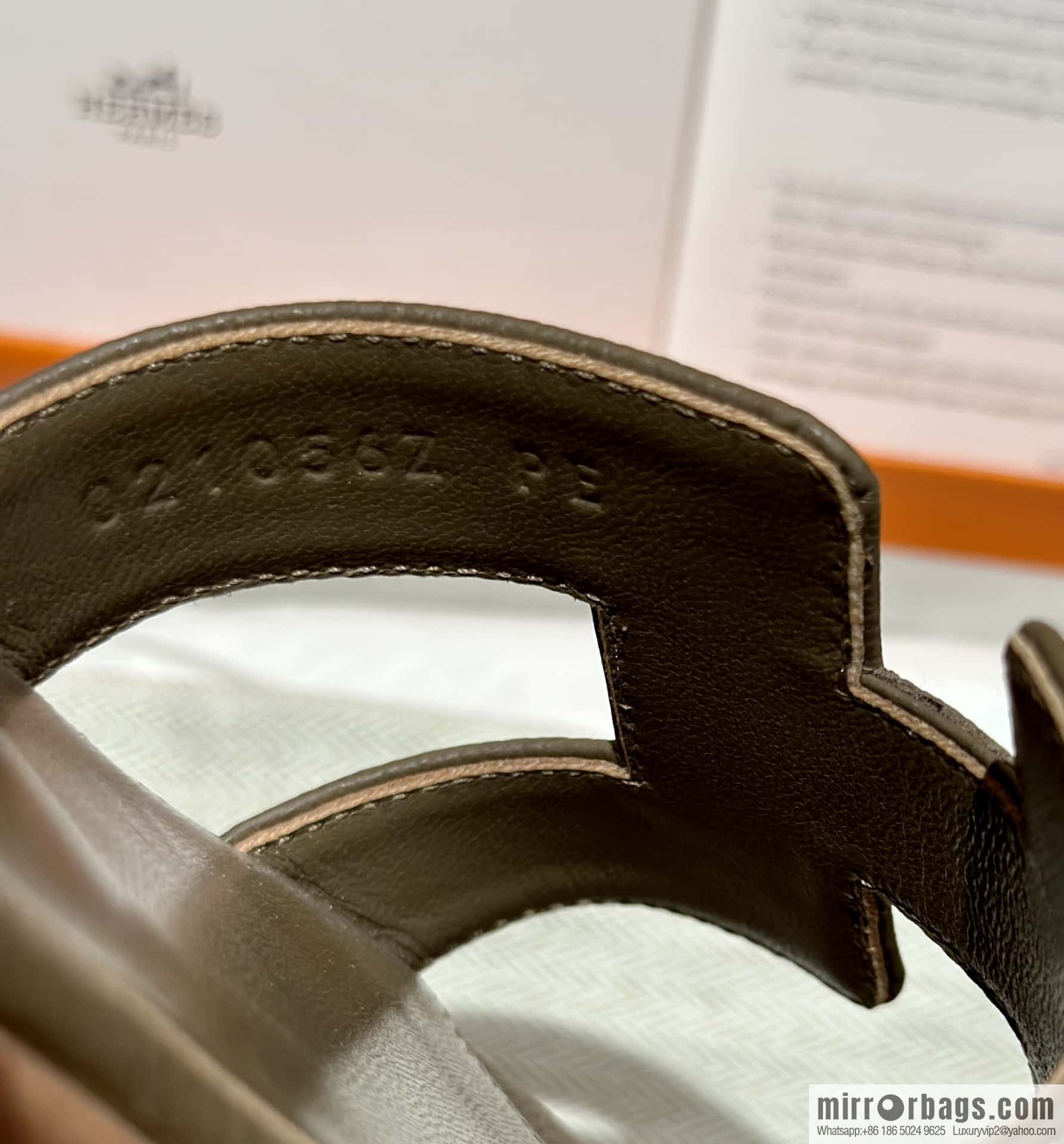 Hermès leather outsole H slippers