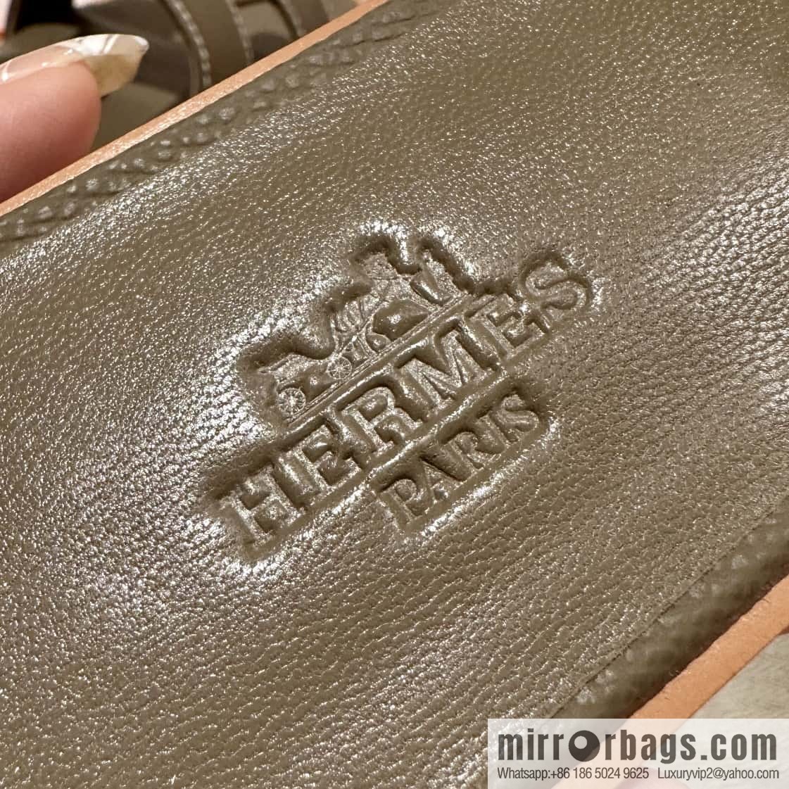 Hermès leather outsole H slippers