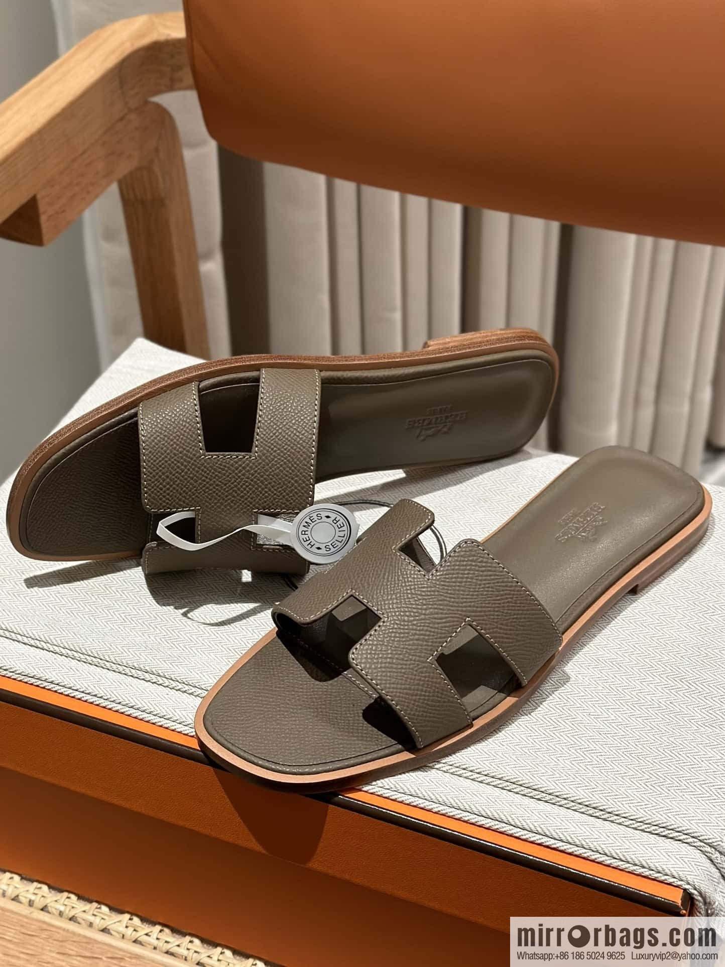 Hermes, classic slippers.