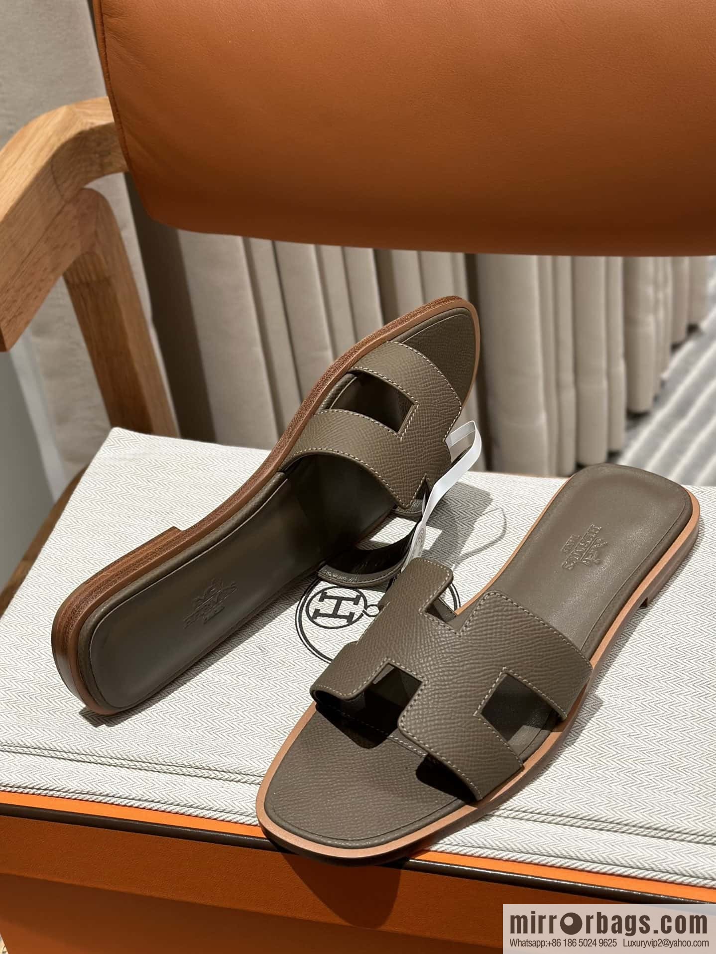 Hermes, classic slippers.