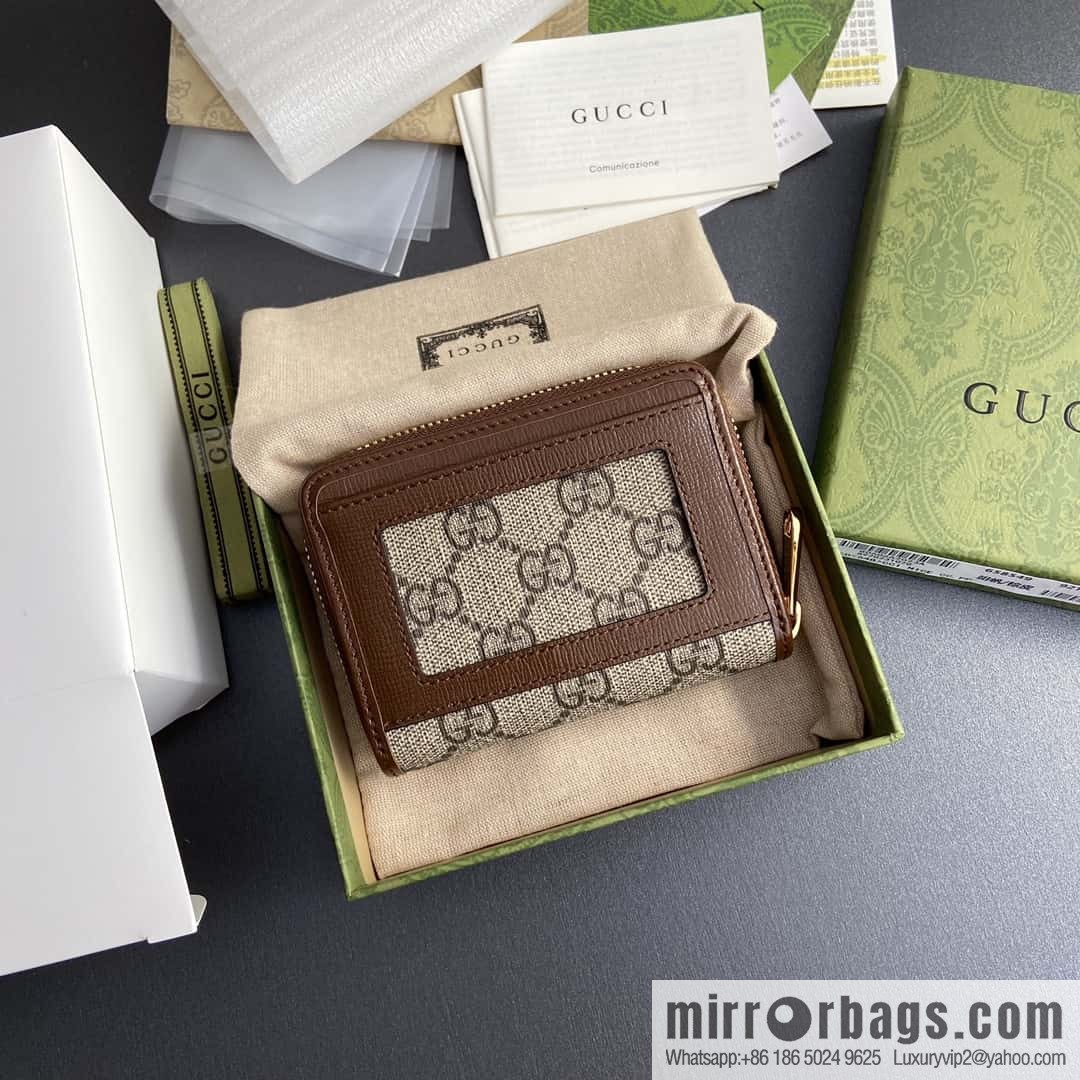 GUCCI Horsebit1955 series small zipper card holder 658549