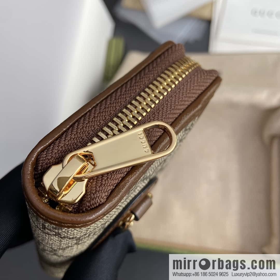 GUCCI Horsebit1955 series small zipper card holder 658549