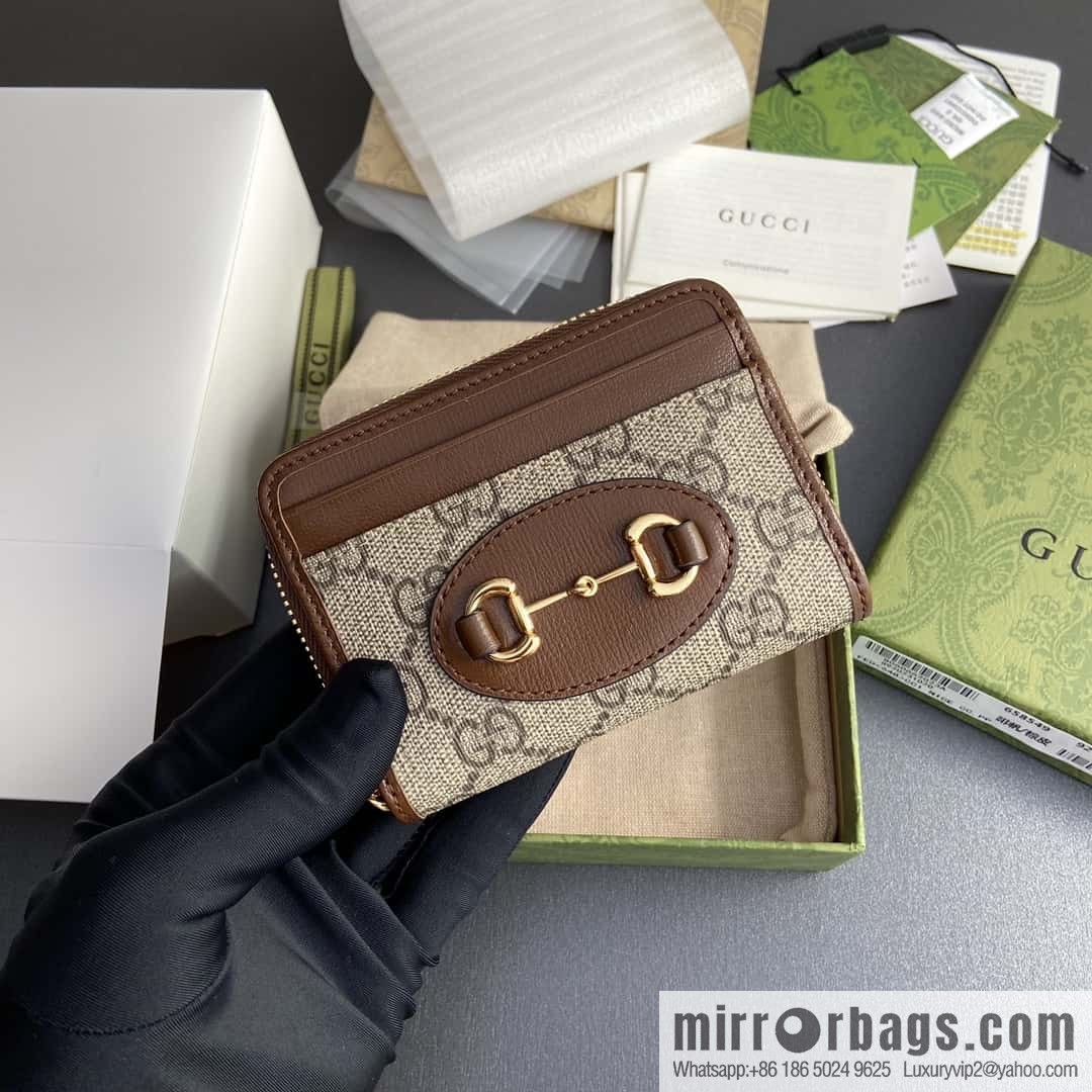 GUCCI Horsebit1955 series small zipper card holder 658549