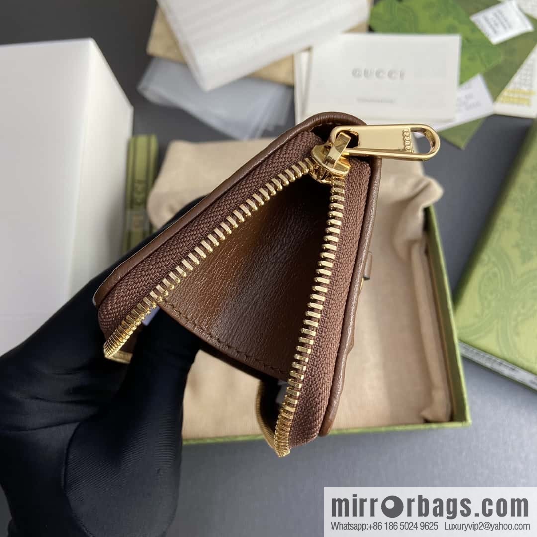 GUCCI Horsebit1955 series small zipper card holder 658549