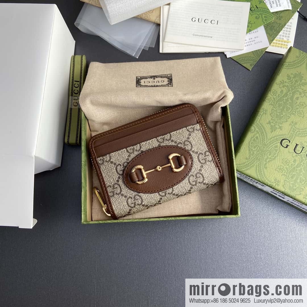 GUCCI Horsebit1955 series small zipper card holder 658549