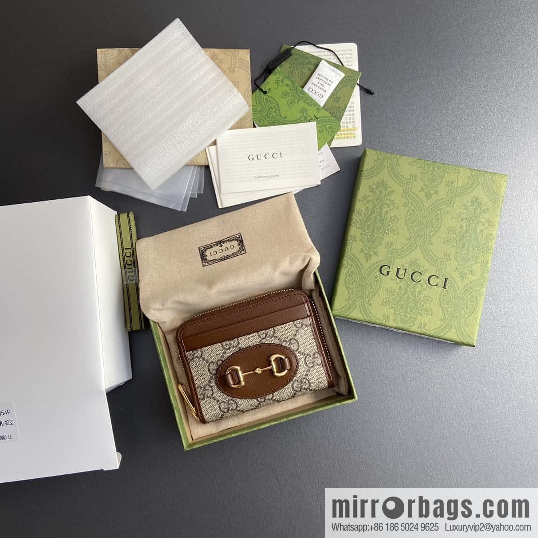 GUCCI Horsebit1955 series small zipper card holder 658549