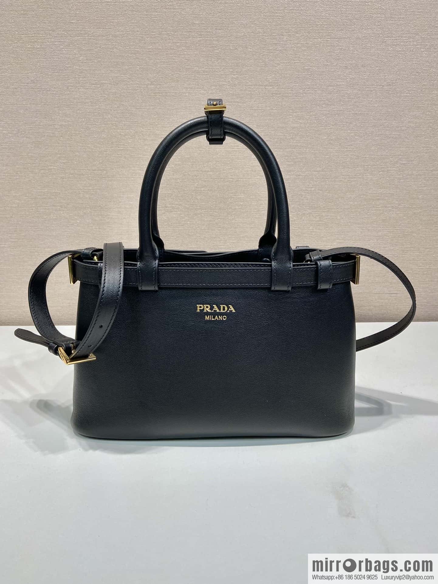 PRADA imported calfskin tote bag 1BA418 small