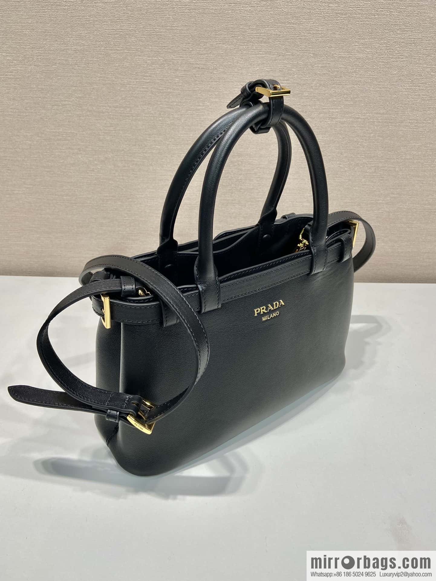 PRADA imported calfskin tote bag 1BA418 small