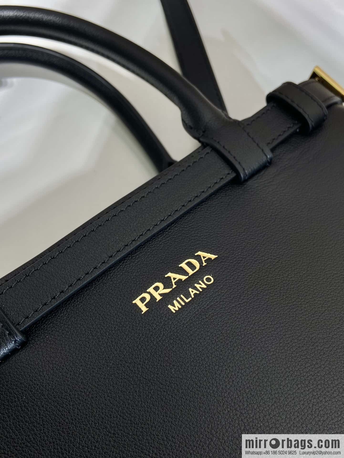 PRADA imported calfskin tote bag 1BA418 small
