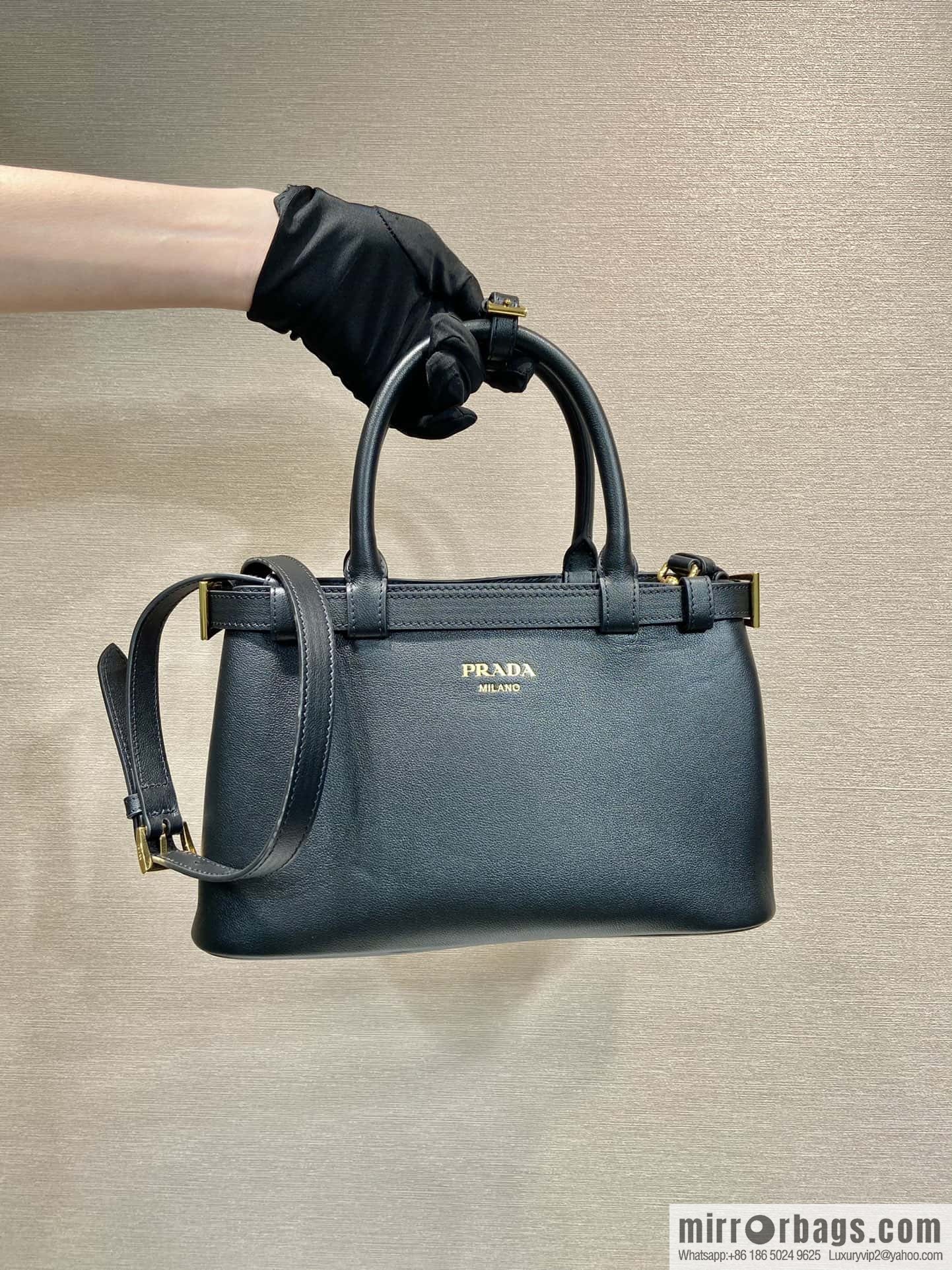 PRADA imported calfskin tote bag 1BA418 small