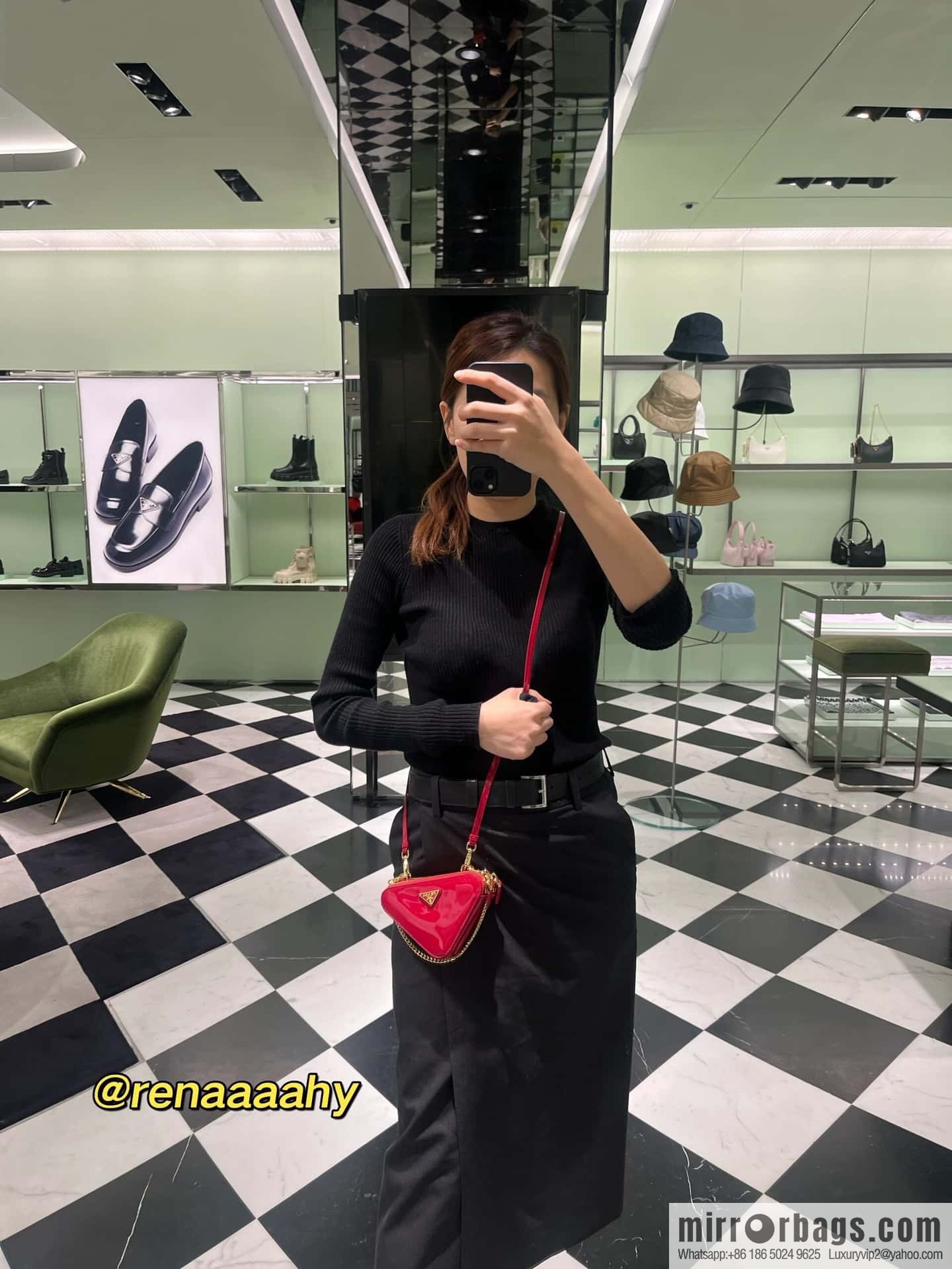 PRADA Gemini patent leather triangle bag 🎉 1NR015 New 😘 patent leather