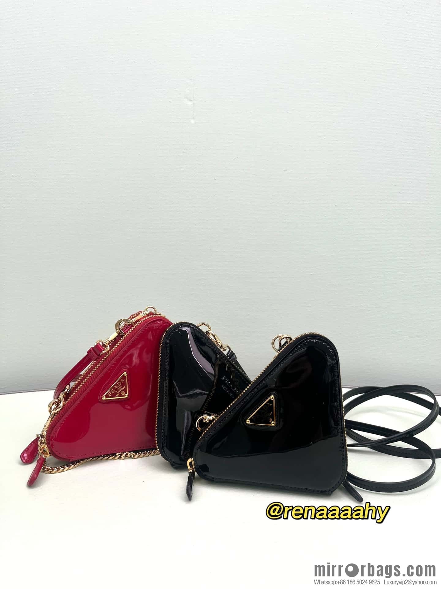 PRADA Gemini patent leather triangle bag 🎉 1NR015 New 😘 patent leather