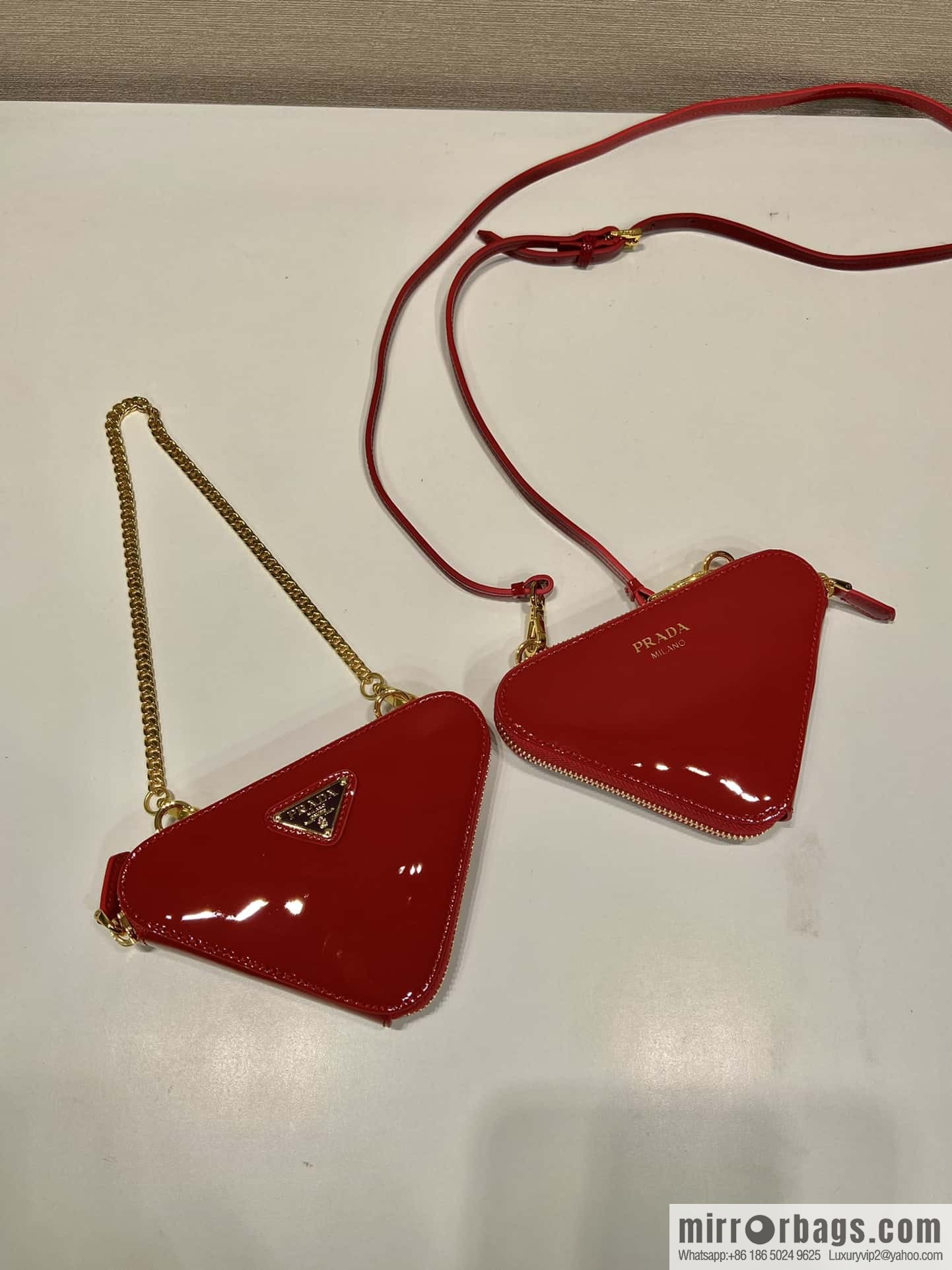 PRADA Gemini patent leather triangle bag 🎉 1NR015 New 😘 patent leather