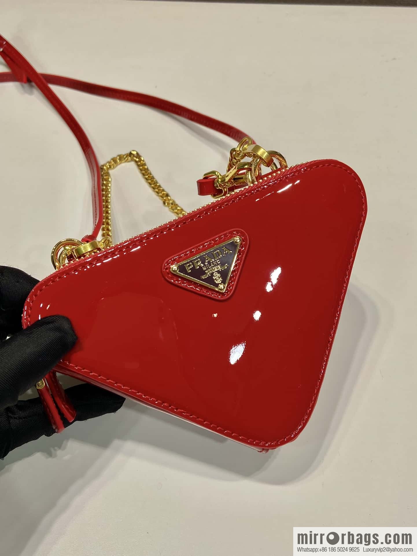 PRADA Gemini patent leather triangle bag 🎉 1NR015 New 😘 patent leather