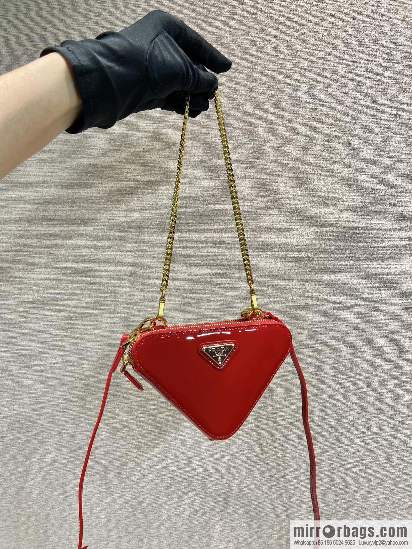 PRADA Gemini patent leather triangle bag 🎉 1NR015 New 😘 patent leather
