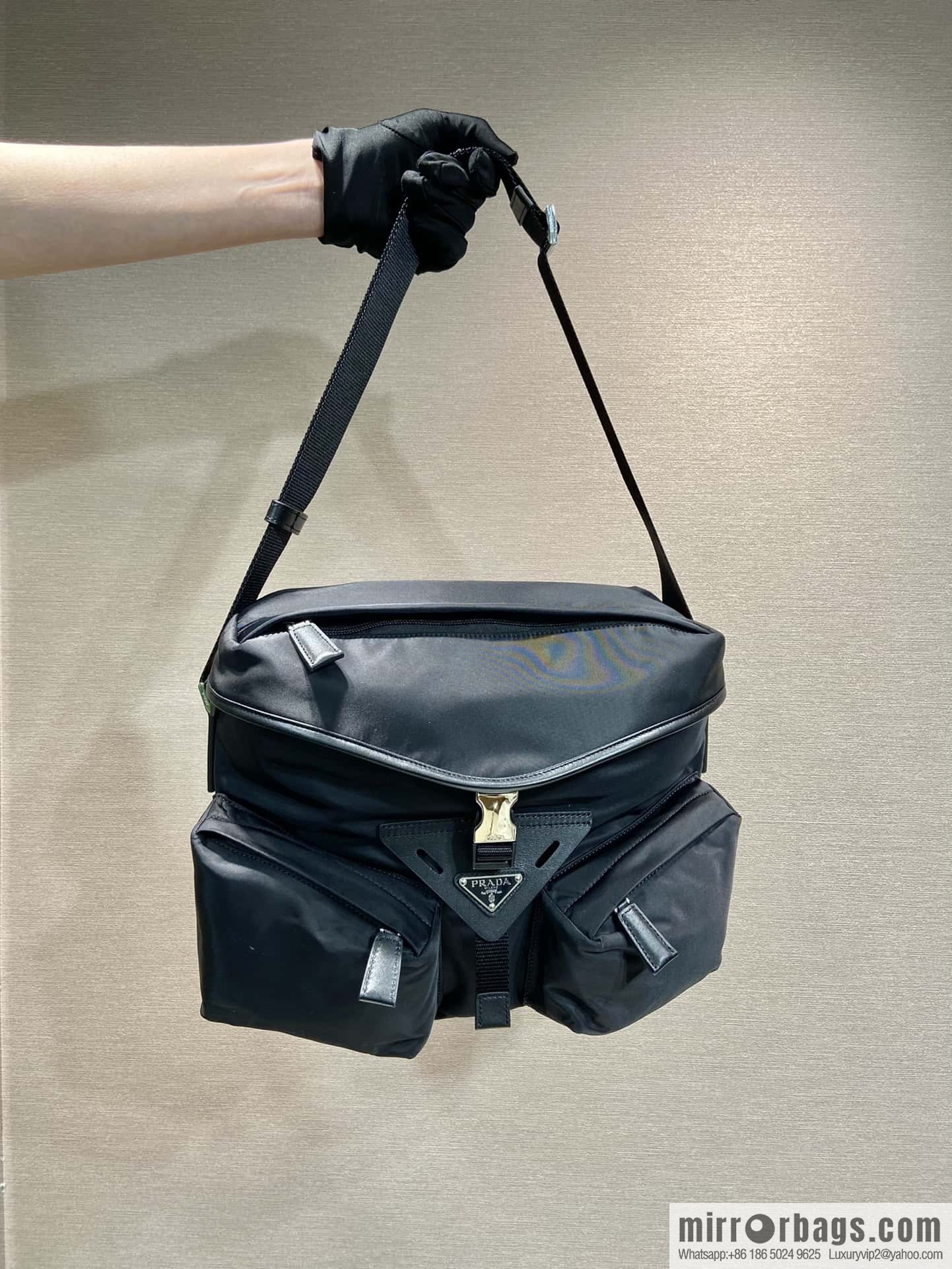 PRADA new men's bag 🎉 2VD062 oblique span bag