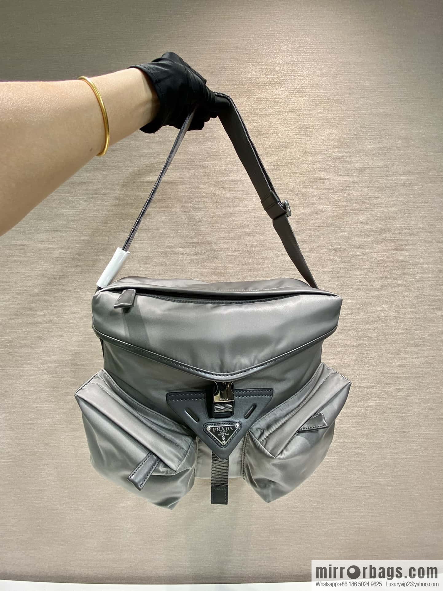 PRADA new men's bag 🎉 2VD062 oblique span bag