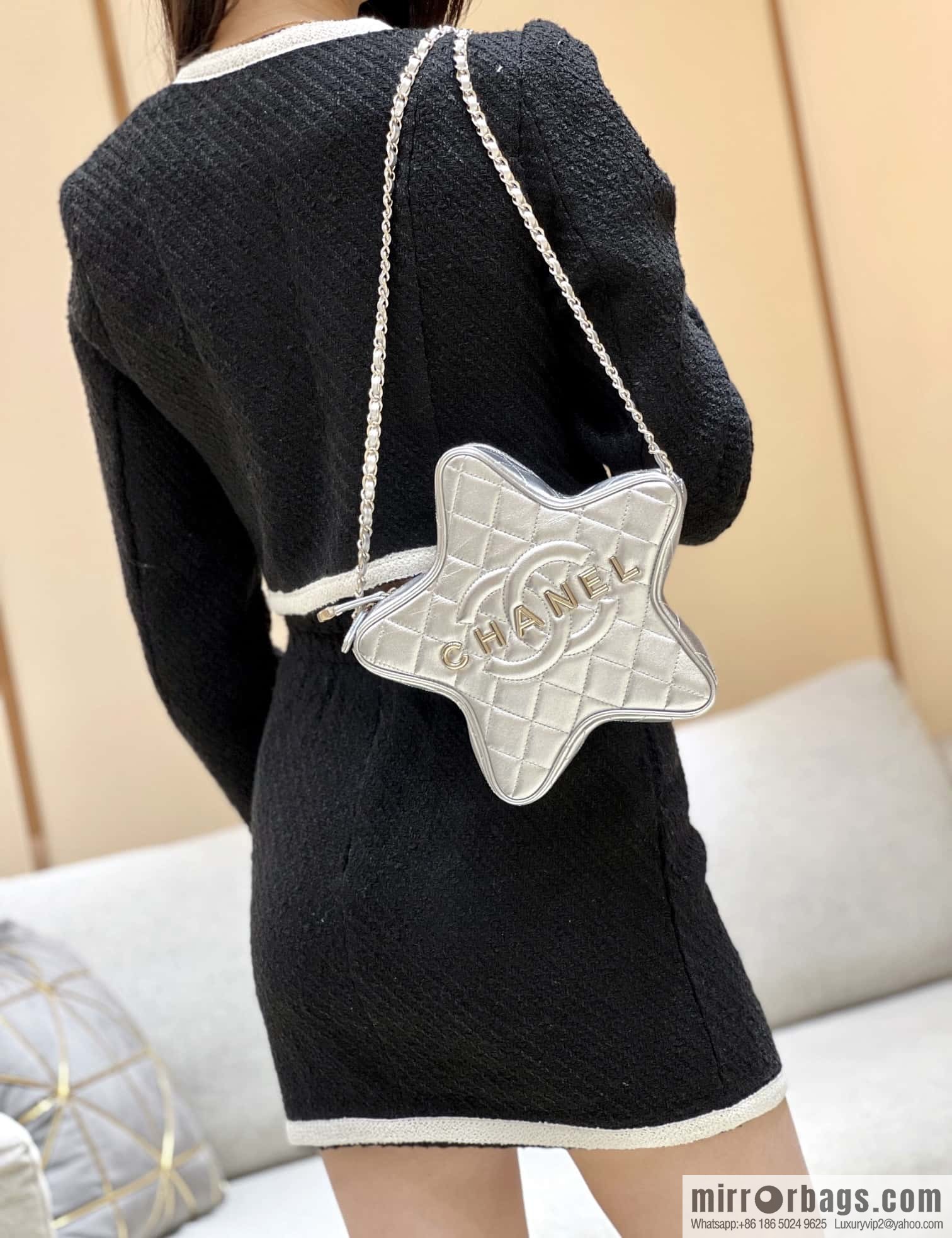 CHANEL 24C Early Spring Vacation Series Limited Edition Star Bag AS4579 silver