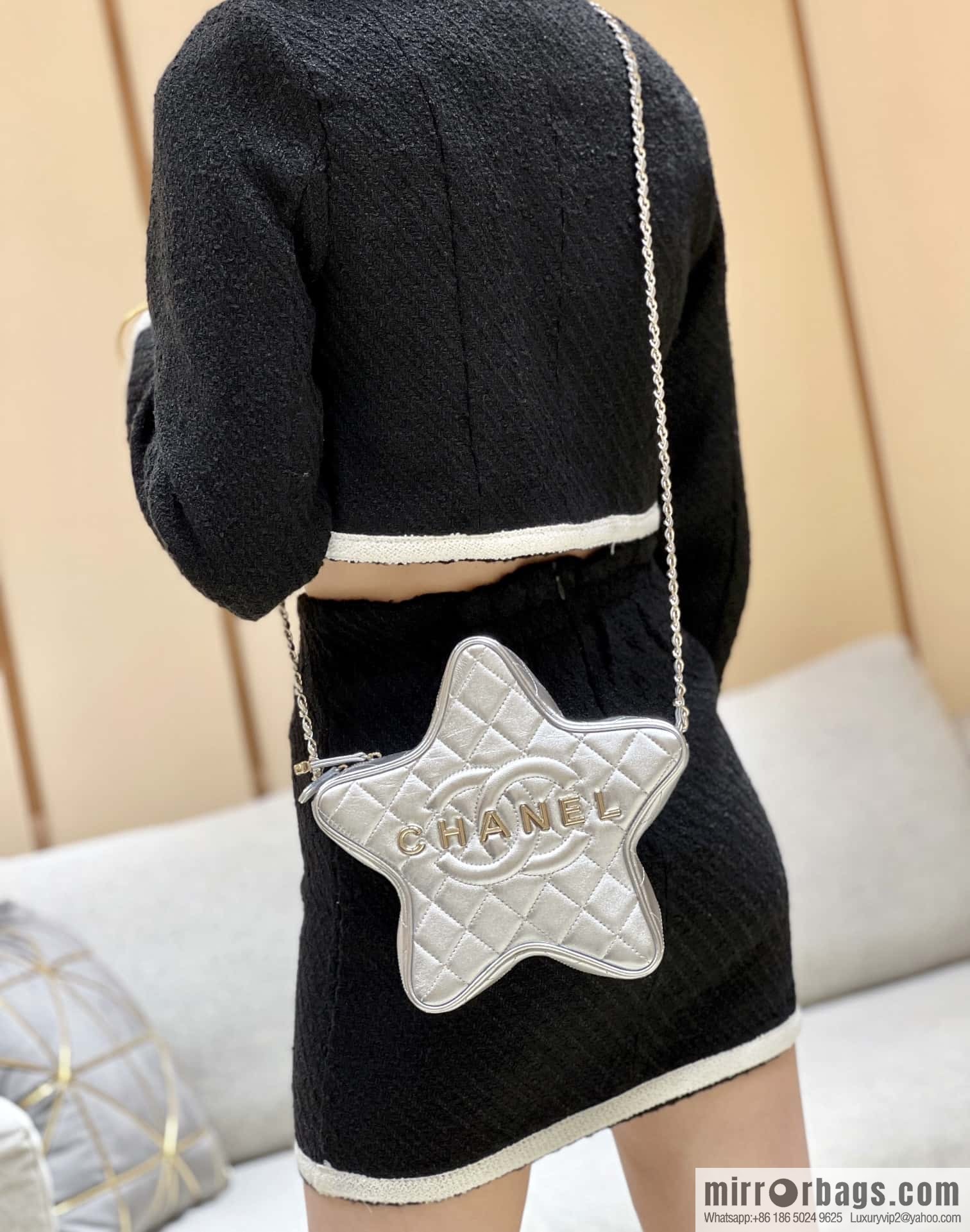 CHANEL 24C Early Spring Vacation Series Limited Edition Star Bag AS4579 silver