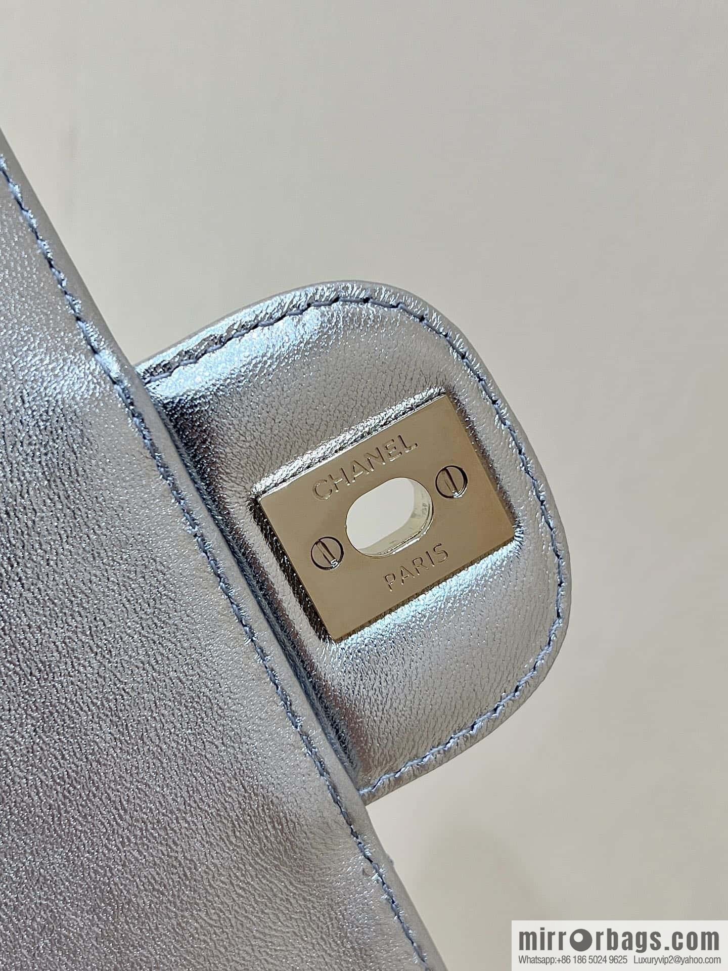 CHANEL 24C early spring vacation series catwalk patent leather double backpack AS4649