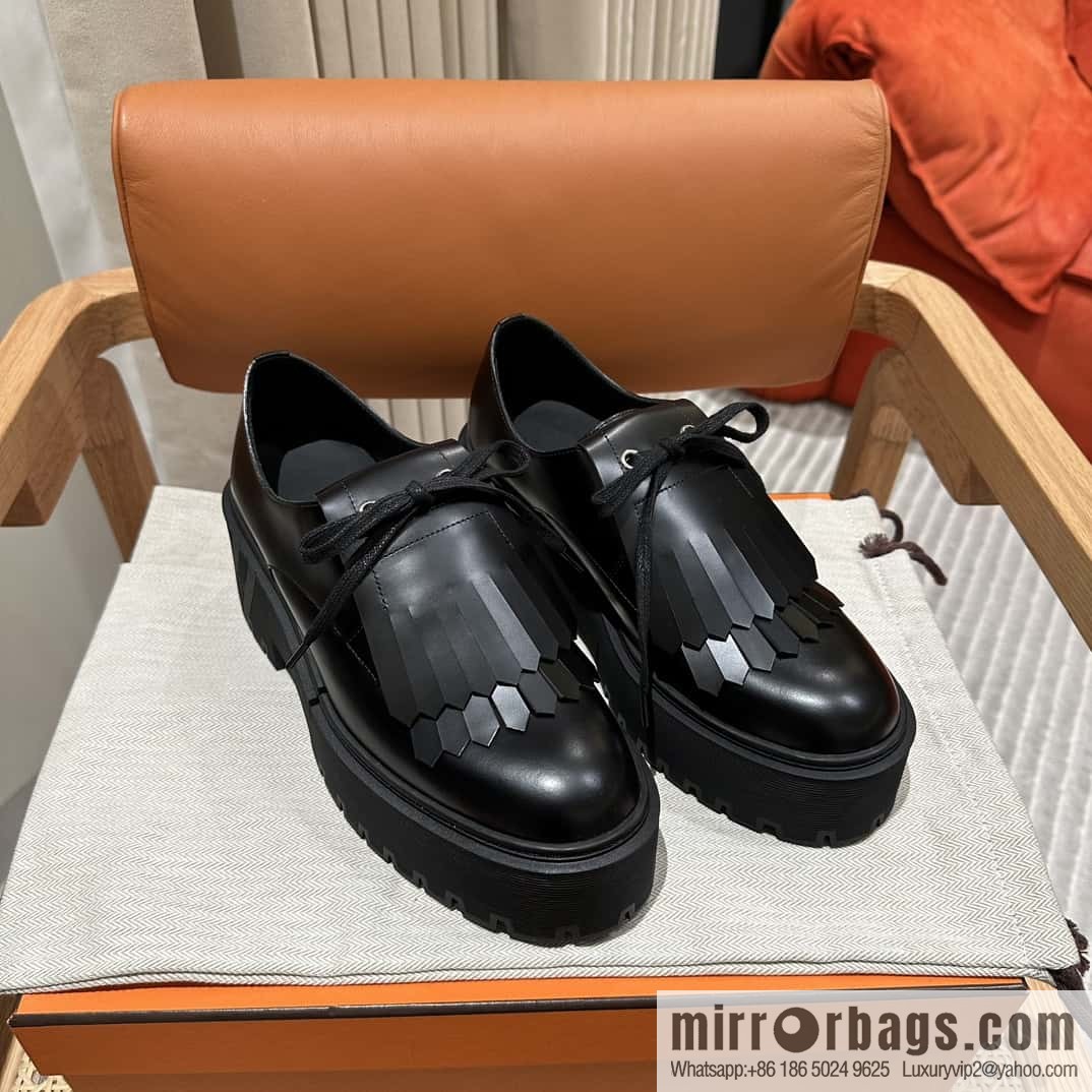 Hermès H new autumn and winter Hariston Oxford shoes