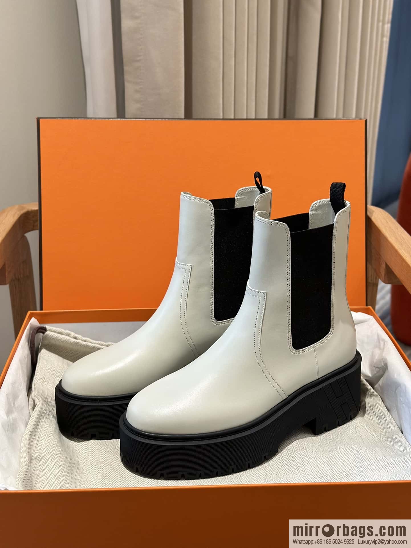 Hermès H's new autumn and winter Chelsea boots