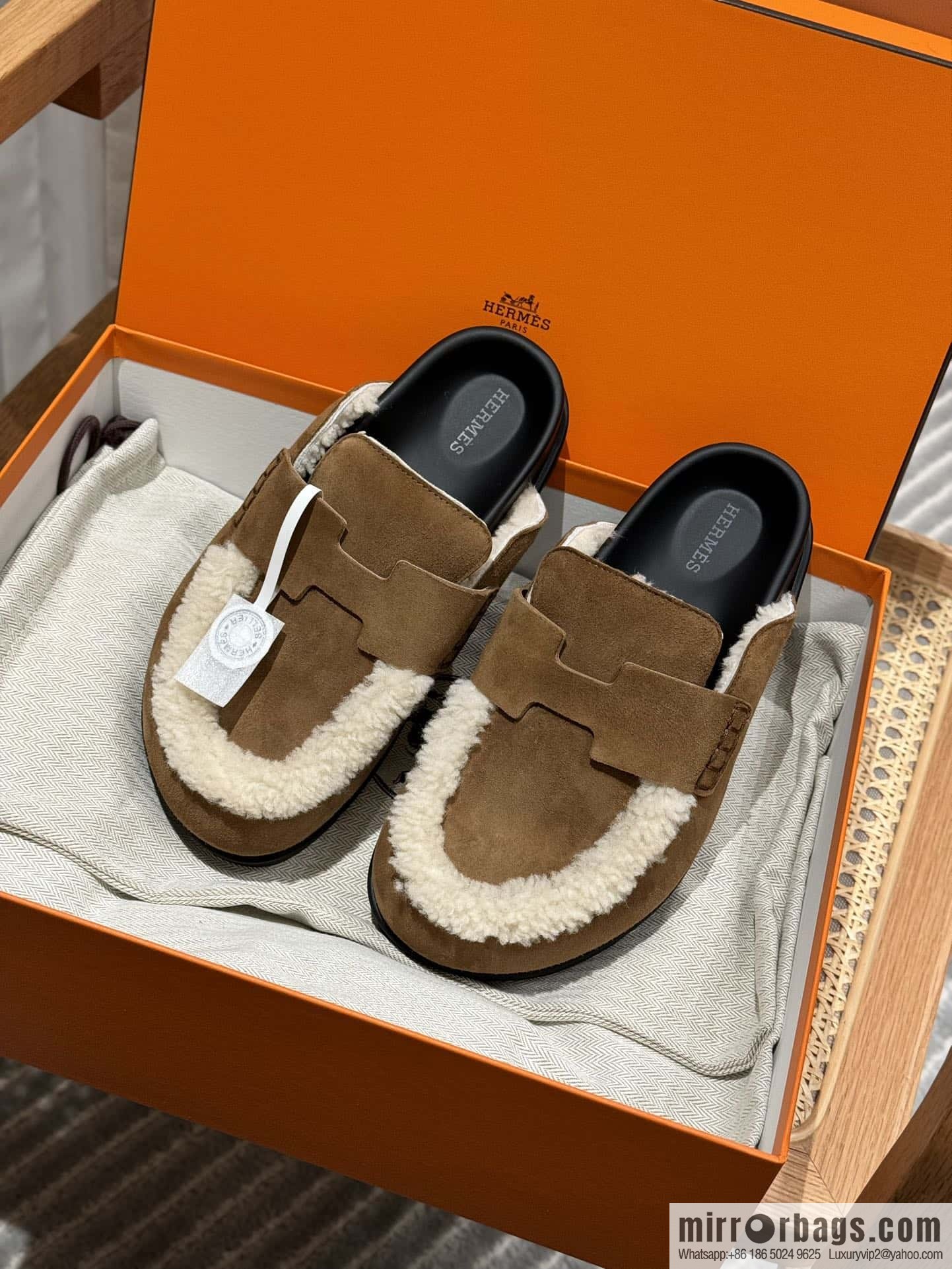 Hermès H Birkenstock New Baotou Slippers
