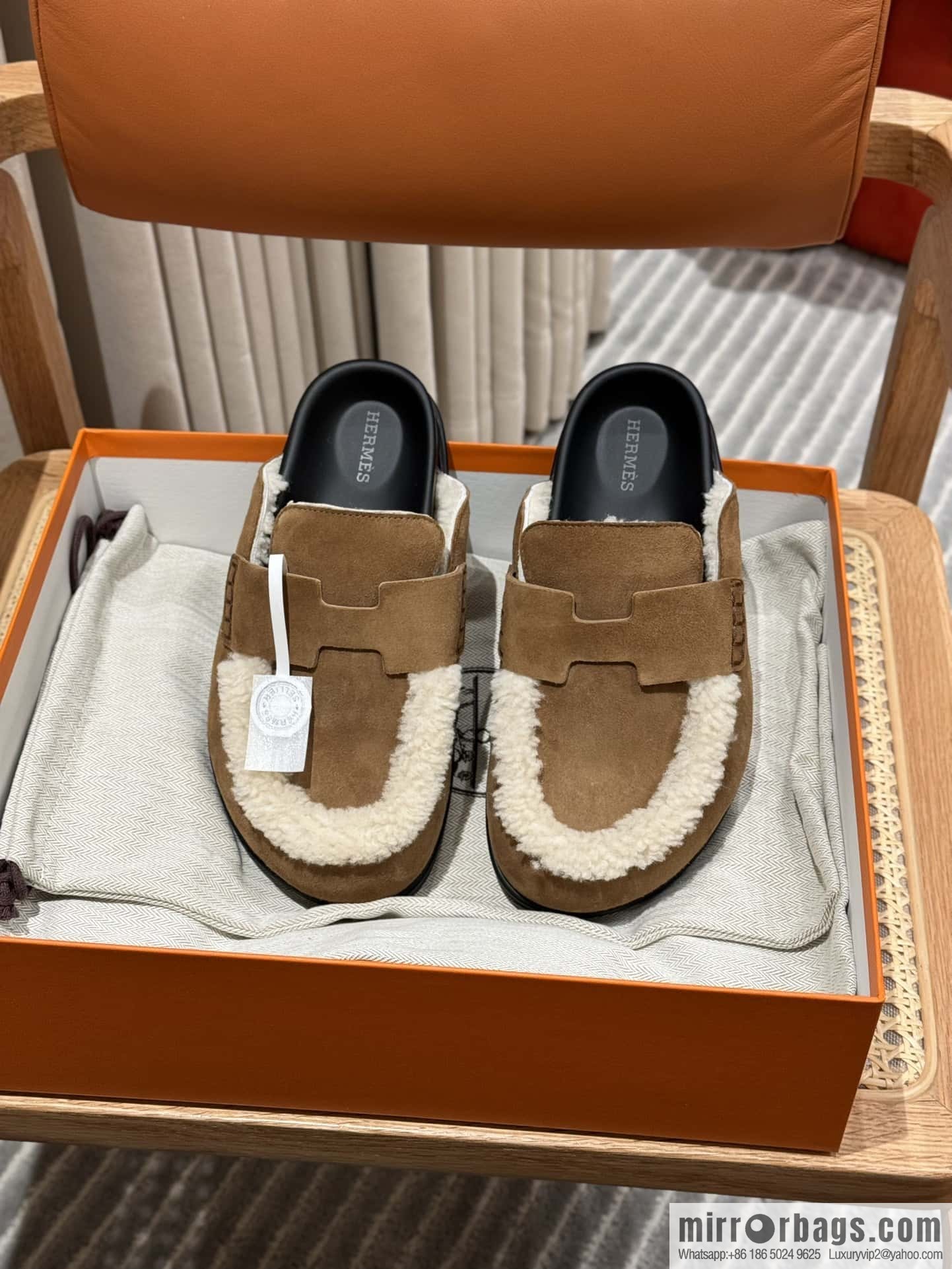 Hermès H Birkenstock New Baotou Slippers