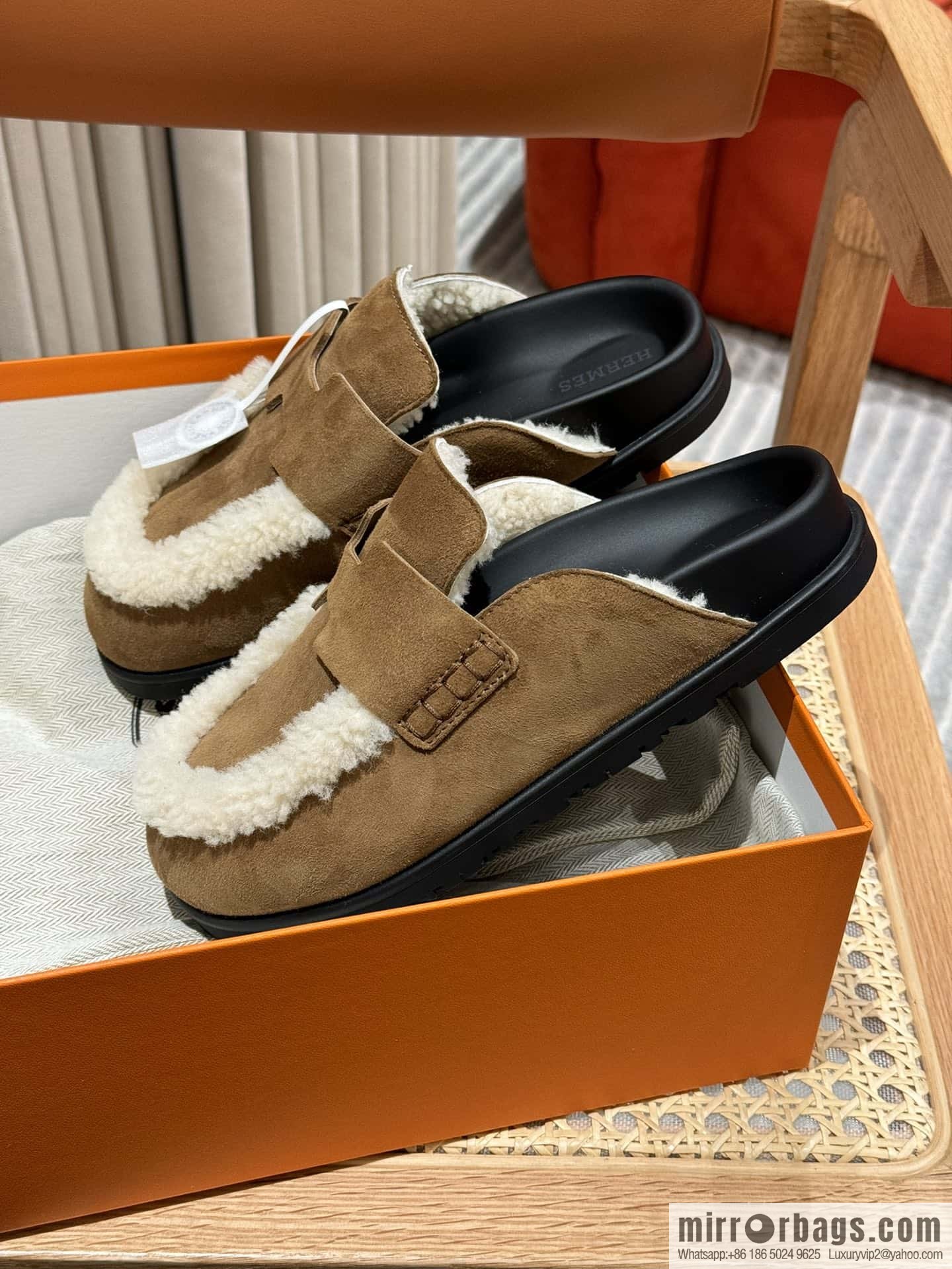 Hermès H Birkenstock New Baotou Slippers