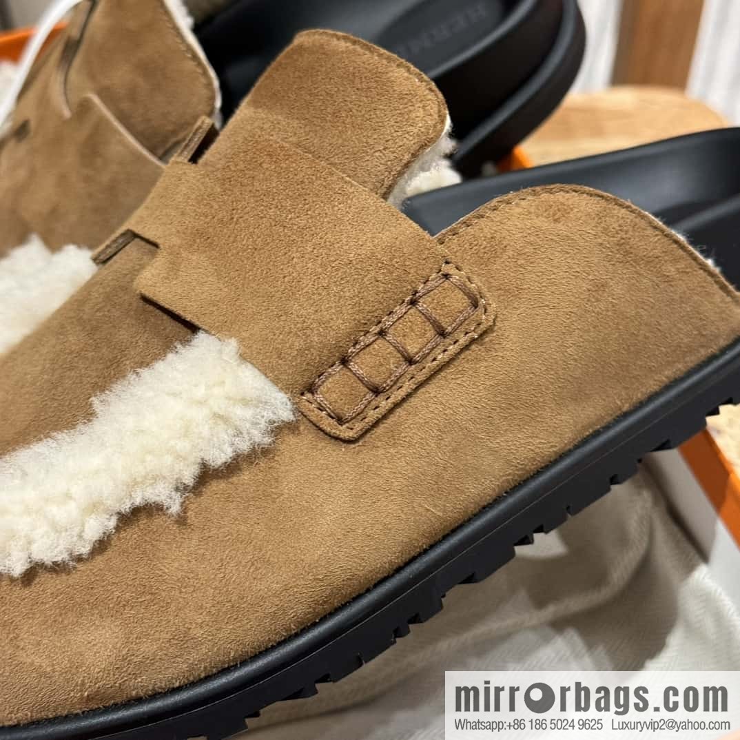 Hermès H Birkenstock New Baotou Slippers