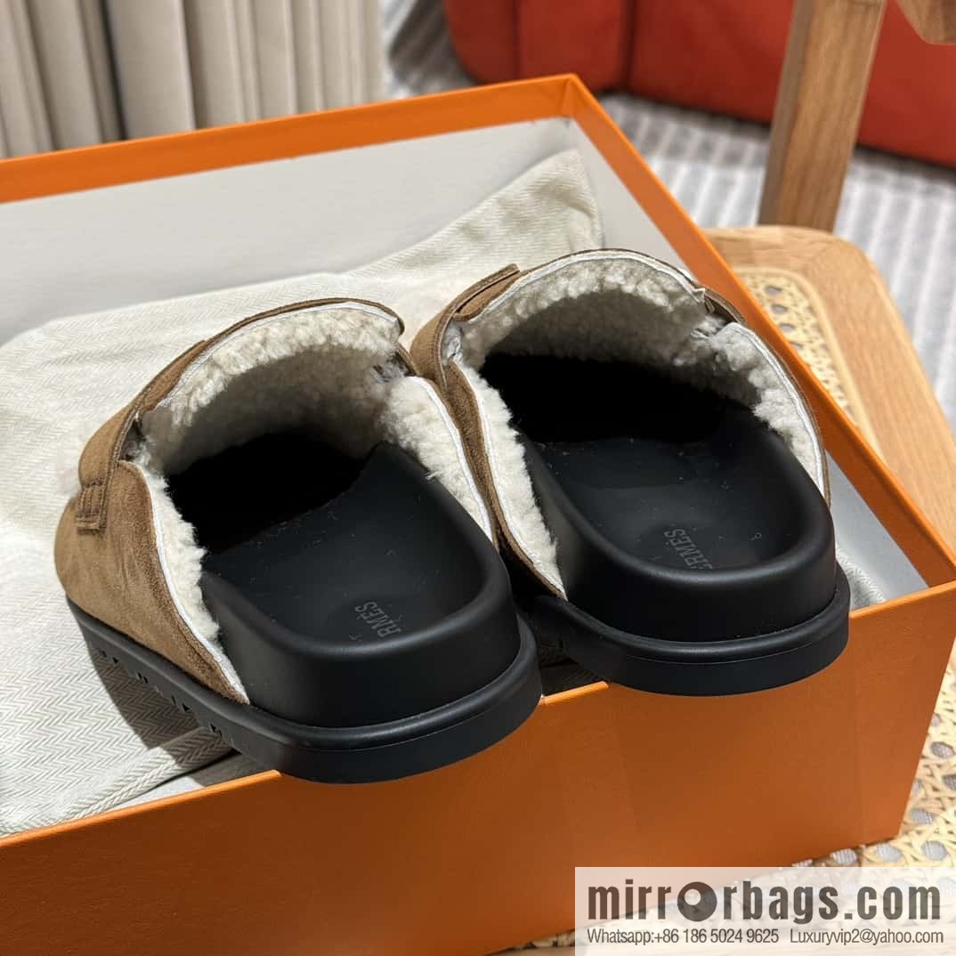 Hermès H Birkenstock New Baotou Slippers