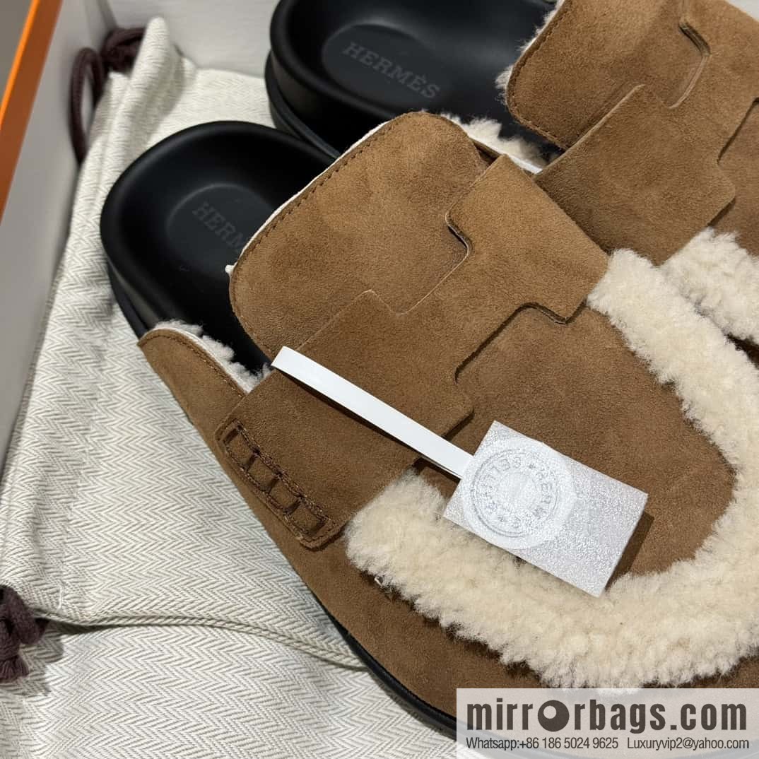Hermès H Birkenstock New Baotou Slippers