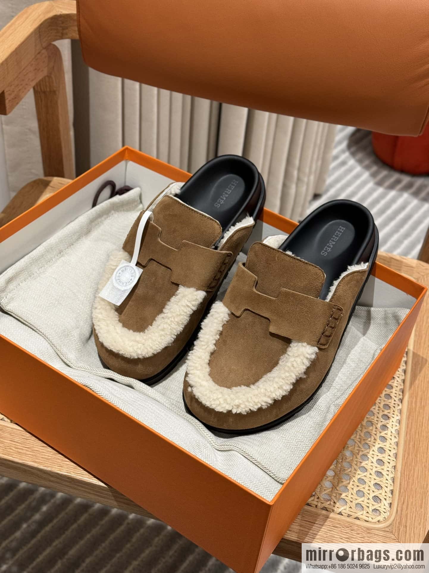 Hermès H Birkenstock New Baotou Slippers