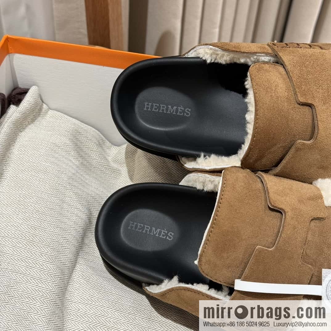 Hermès H Birkenstock New Baotou Slippers