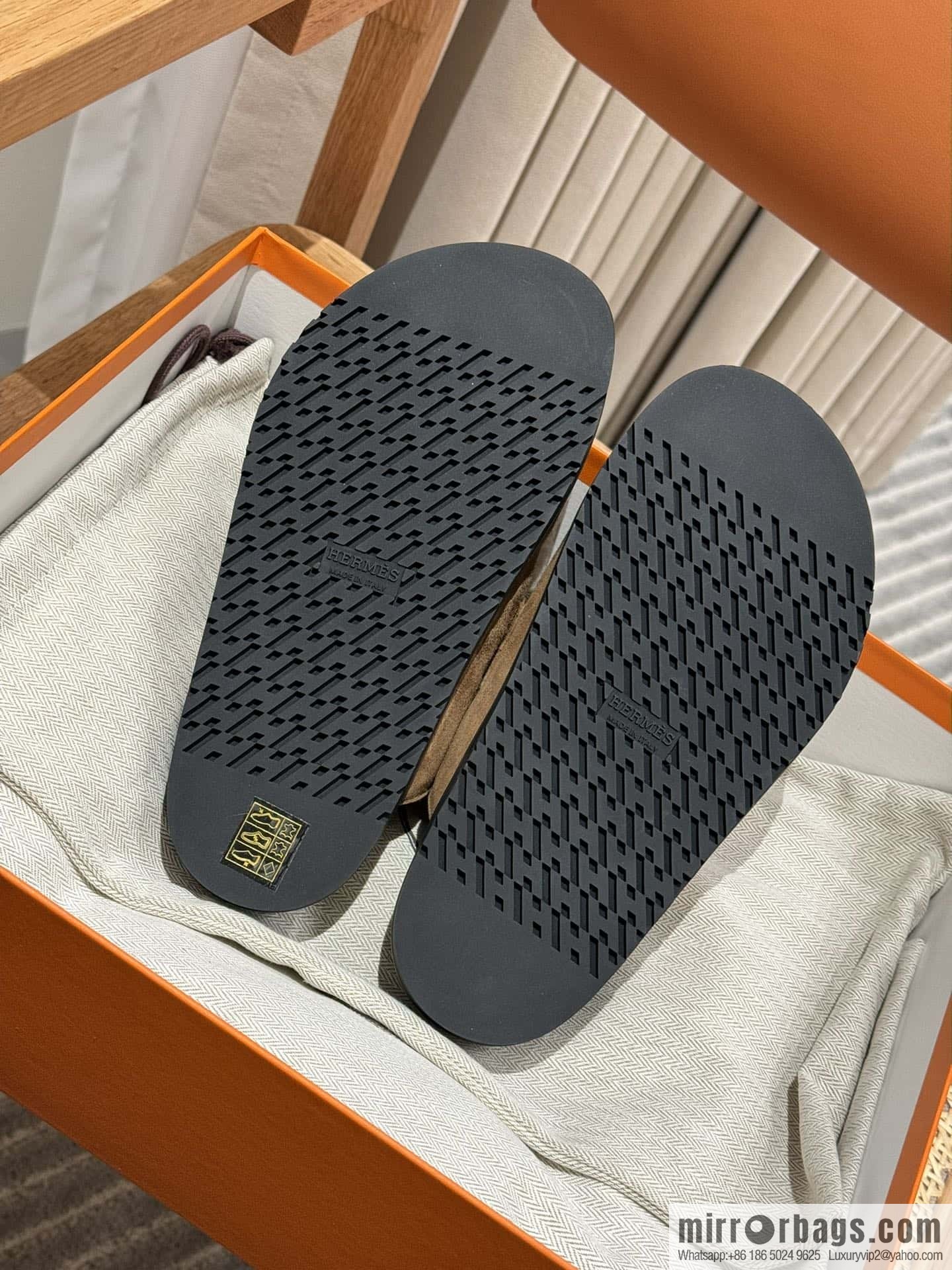 Hermès H Birkenstock New Baotou Slippers