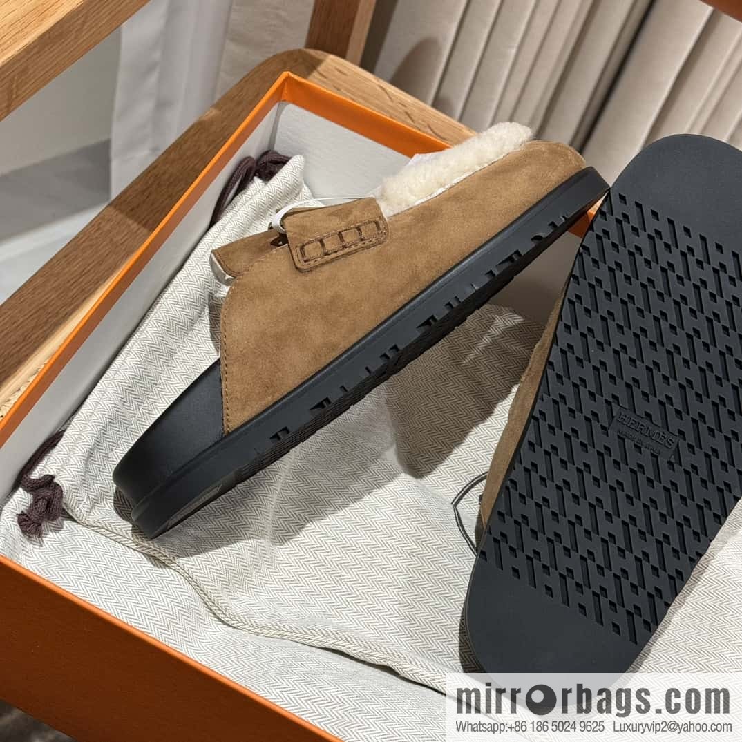 Hermès H Birkenstock New Baotou Slippers