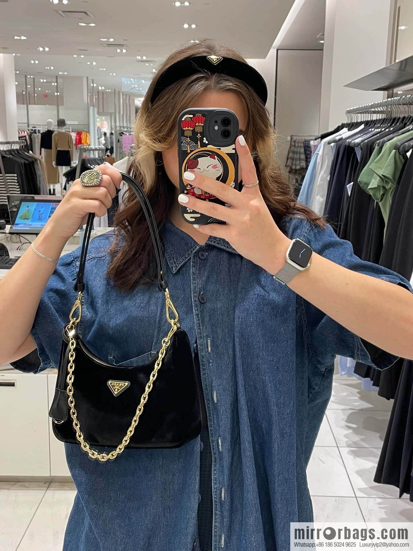 PRADA Velvet Hobo 🎉 1 BC 204 Hand Carry/Underarm Bag/Crossbody Bag