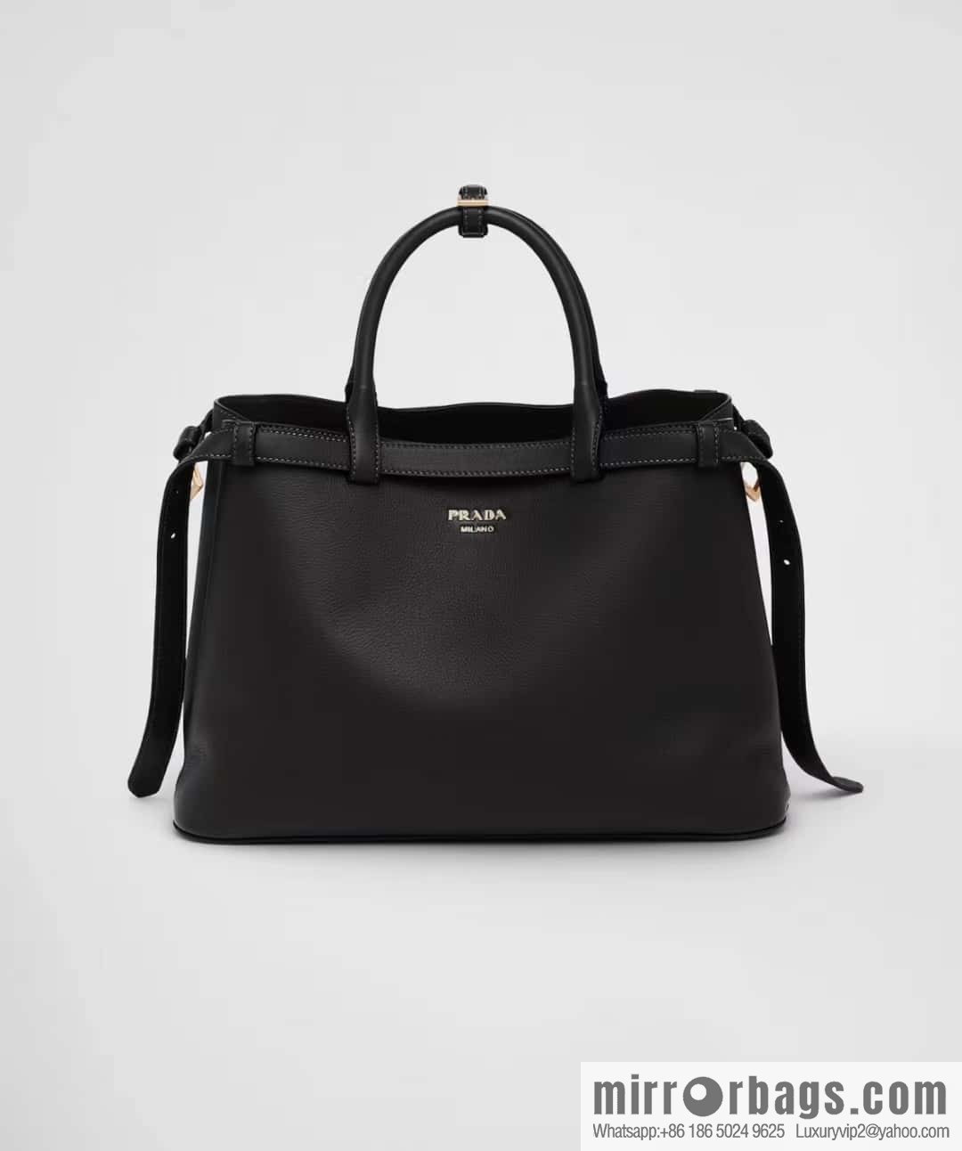PRADA imported calfskin tote bag 1BA417 large