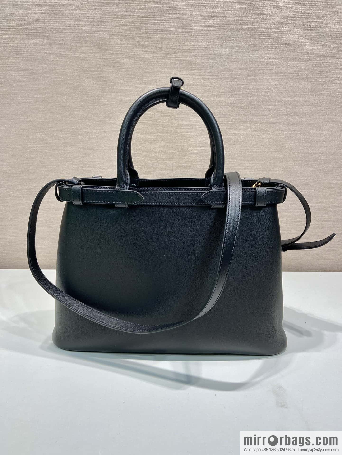 PRADA imported calfskin tote bag 1BA417 large