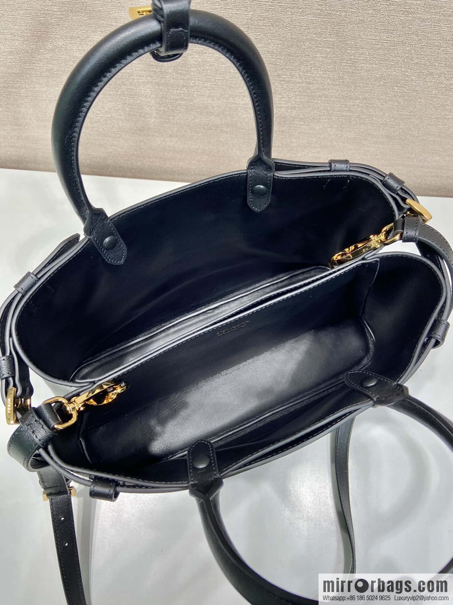 PRADA imported calfskin tote bag 1BA417 large