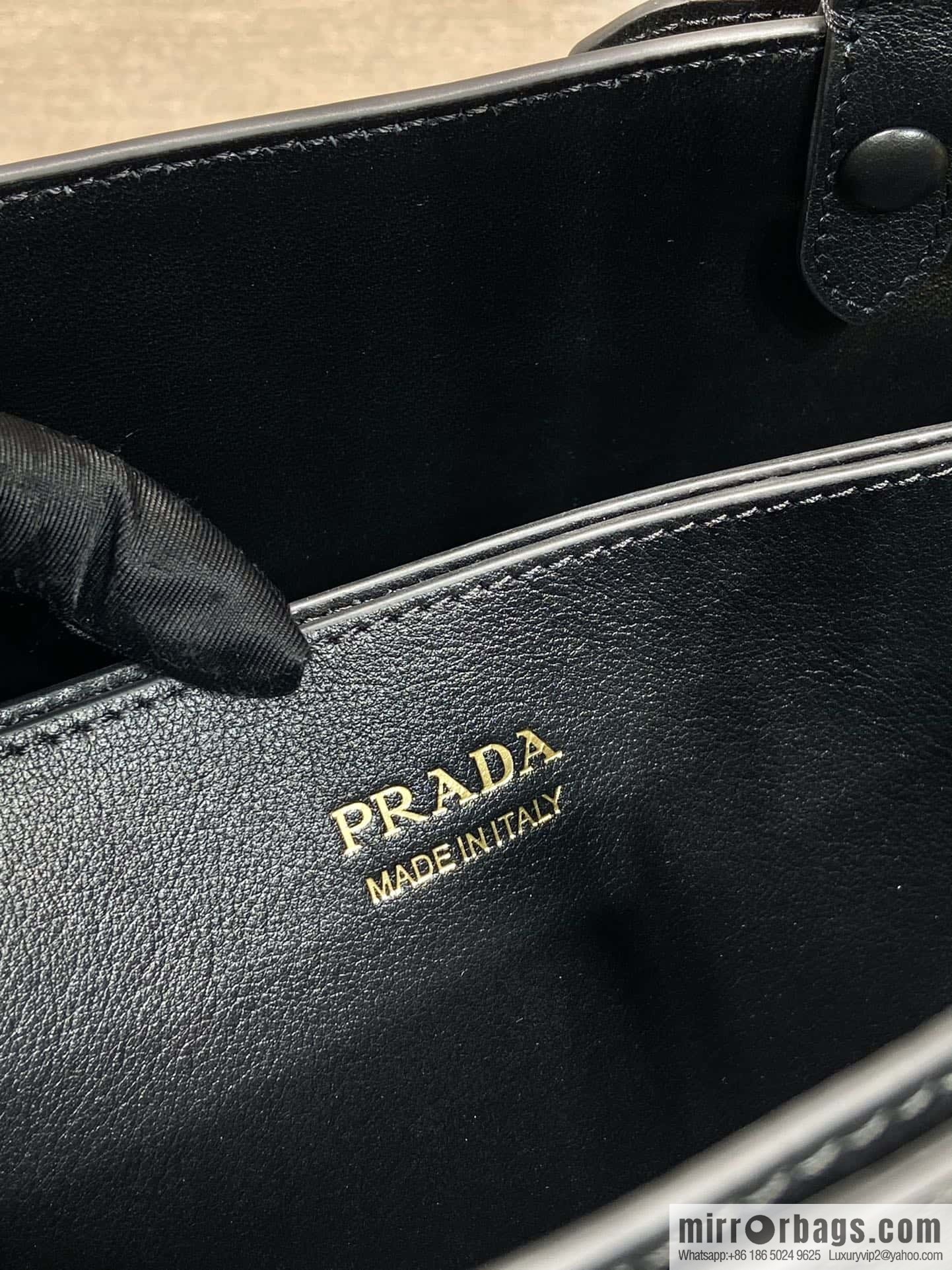 PRADA imported calfskin tote bag 1BA417 large