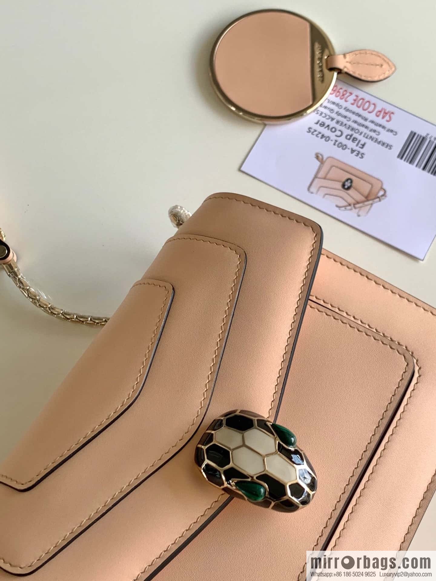 BVLGARI Bulgari Serpenti Forever crossbody bag 289672 Peach powder