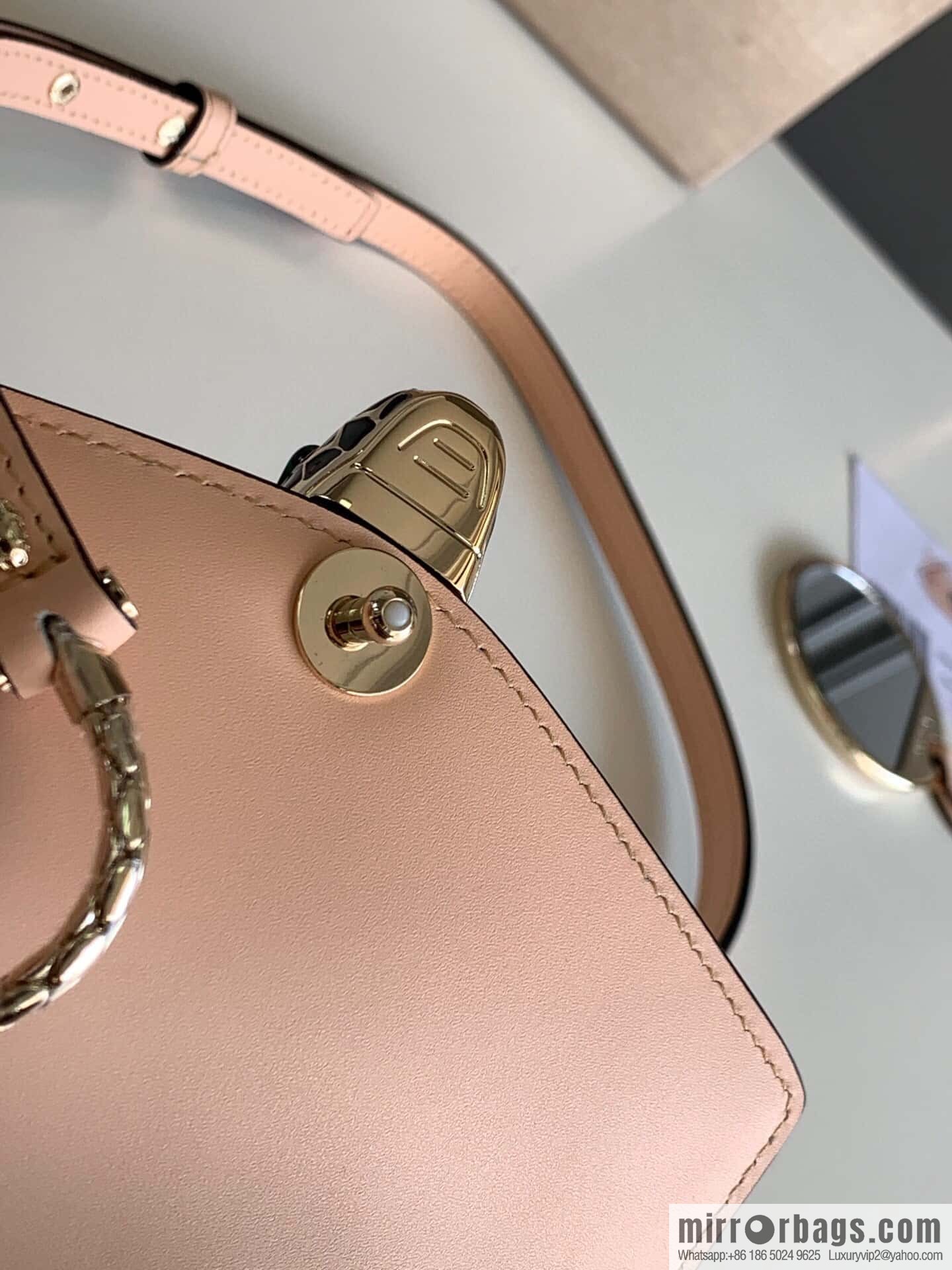 BVLGARI Bulgari Serpenti Forever crossbody bag 289672 Peach powder