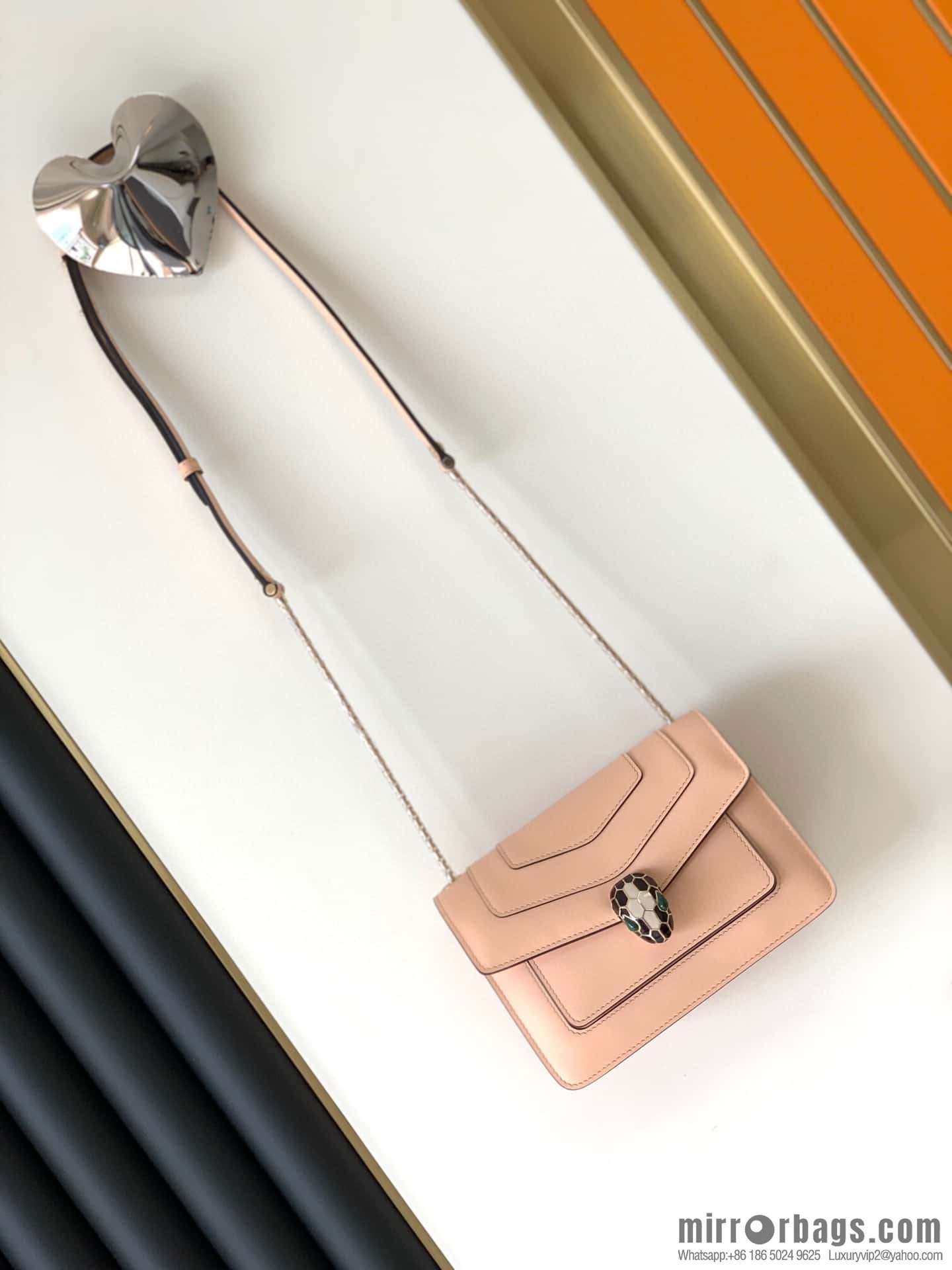 BVLGARI Bulgari Serpenti Forever crossbody bag 289672 Peach powder